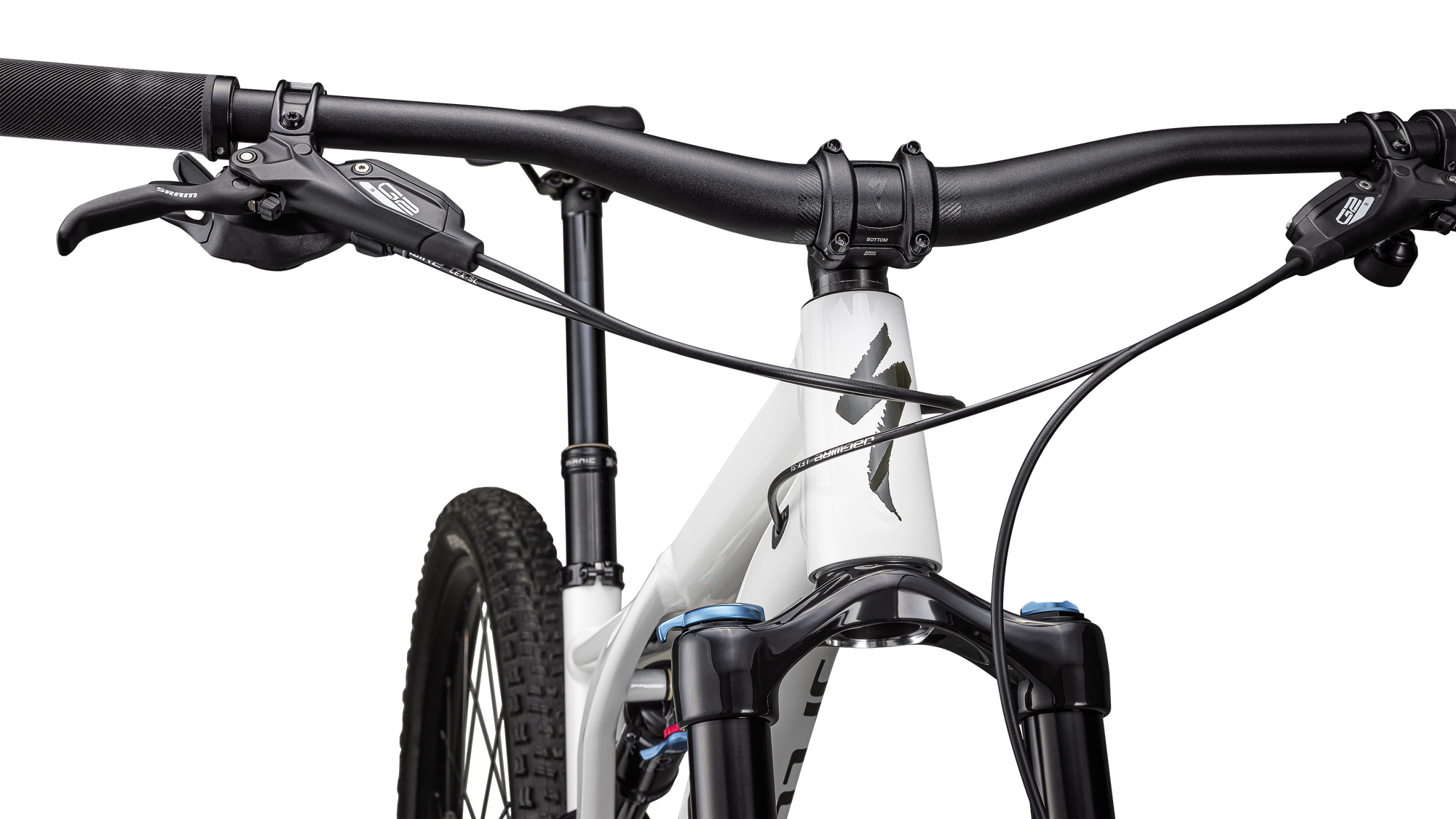 Specialized Stumpjumper Comp Alloy - SRAM NX Eagle, Fox Rhythm - Gloss Dune White / Dark Moss Green