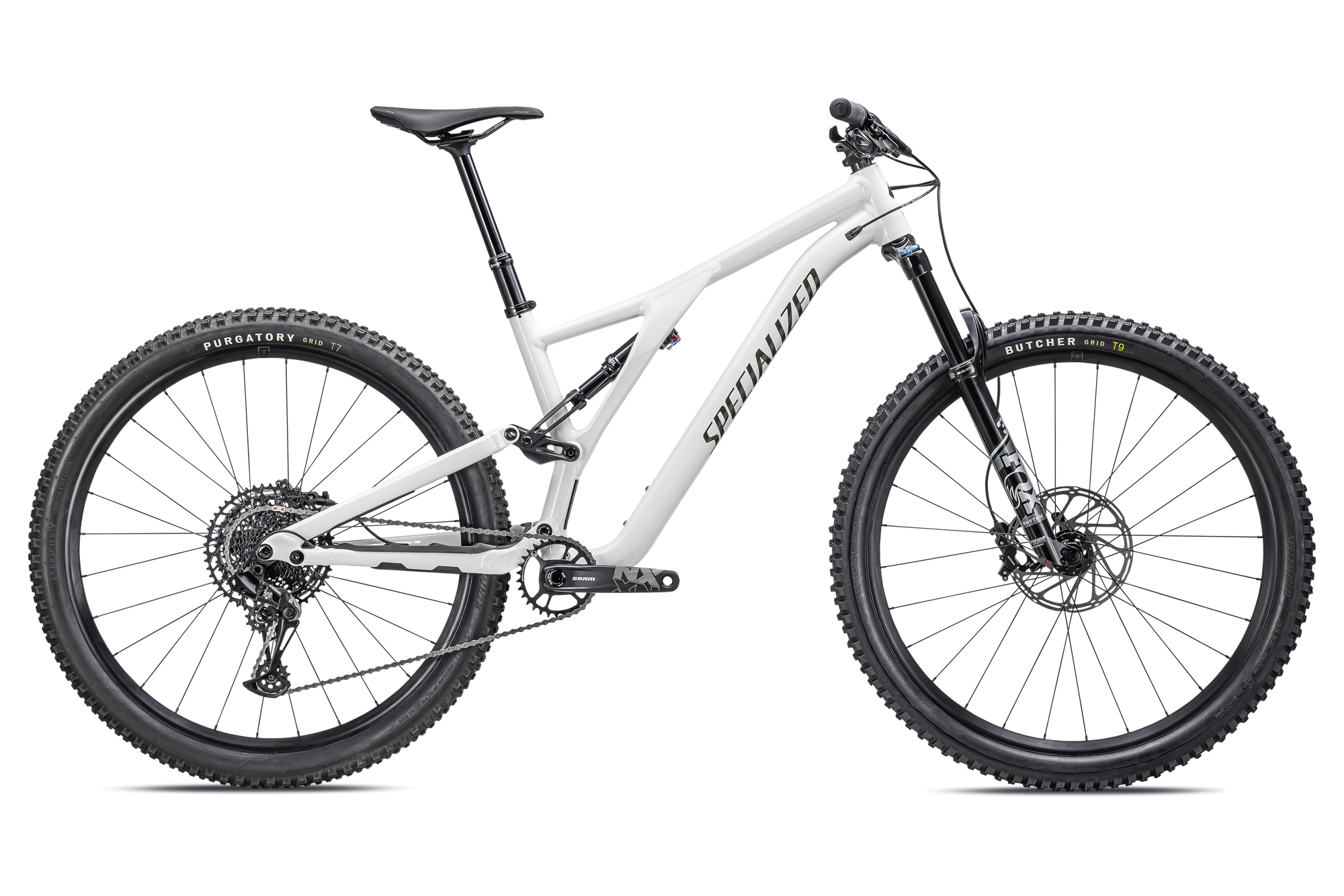 Specialized Stumpjumper Comp Alloy - SRAM NX Eagle, Fox Rhythm - Gloss Dune White / Dark Moss Green