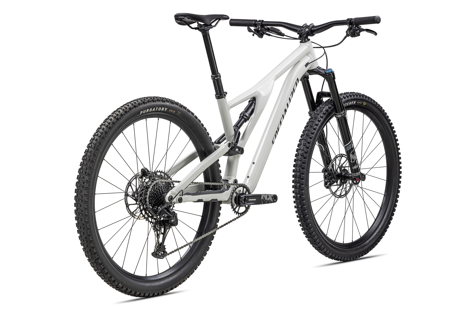 Specialized Stumpjumper Comp Alloy - SRAM NX Eagle, Fox Rhythm - Gloss Dune White / Dark Moss Green