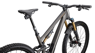 Specialized S-Works Stumpjumper 15 - SRAM XX AXS, FOX Factory - Satin Gunmetal / Clay / White Mtn / Dove Grey / Gloss Bronze