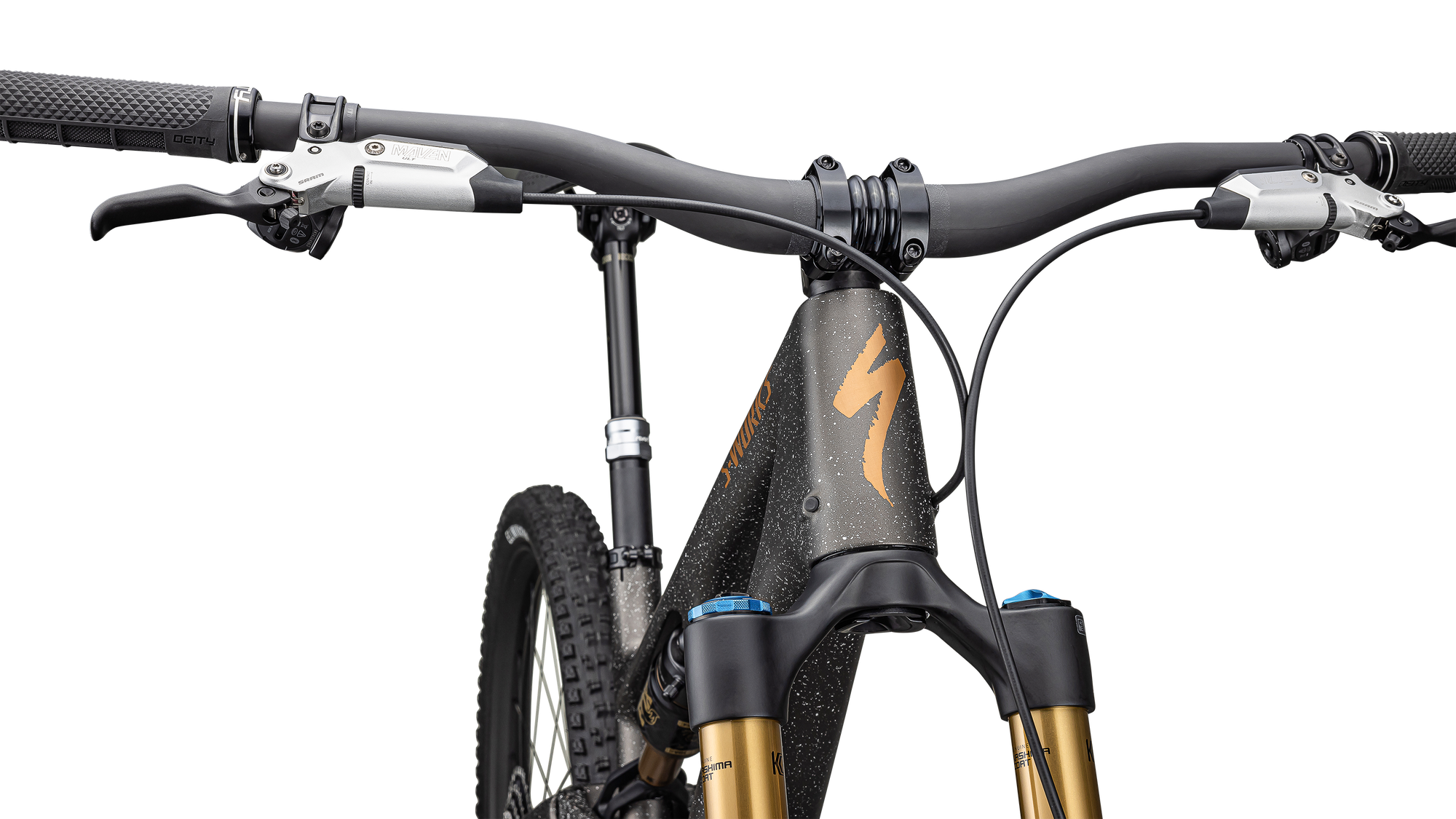 Specialized S-Works Stumpjumper 15 - SRAM XX AXS, FOX Factory - Satin Gunmetal / Clay / White Mtn / Dove Grey / Gloss Bronze