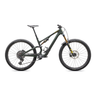 Specialized Stumpjumper 15 Pro - SRAM X0 AXS, FOX Factory - Satin Green Tint / Gunmetal / Satin Metallic Sulphur