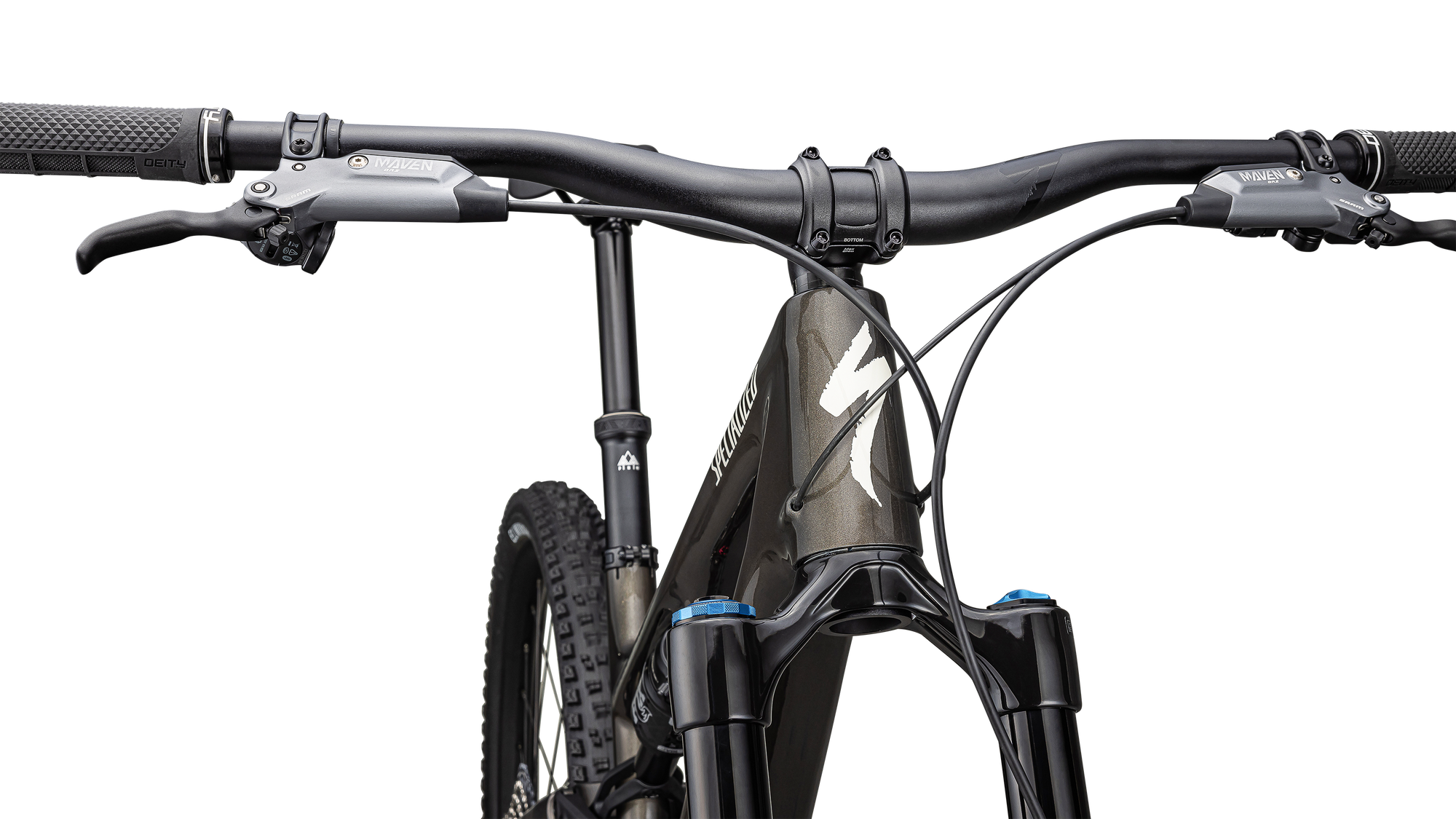 Specialized Stumpjumper 15 Expert - SRAM GX AXS, FOX Performance Elite - Gloss Gunmetal / White Mountains