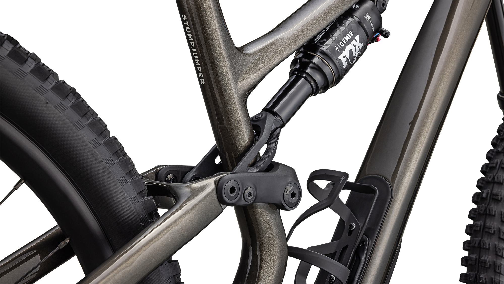 Specialized Stumpjumper 15 Expert - SRAM GX AXS, FOX Performance Elite - Gloss Gunmetal / White Mountains