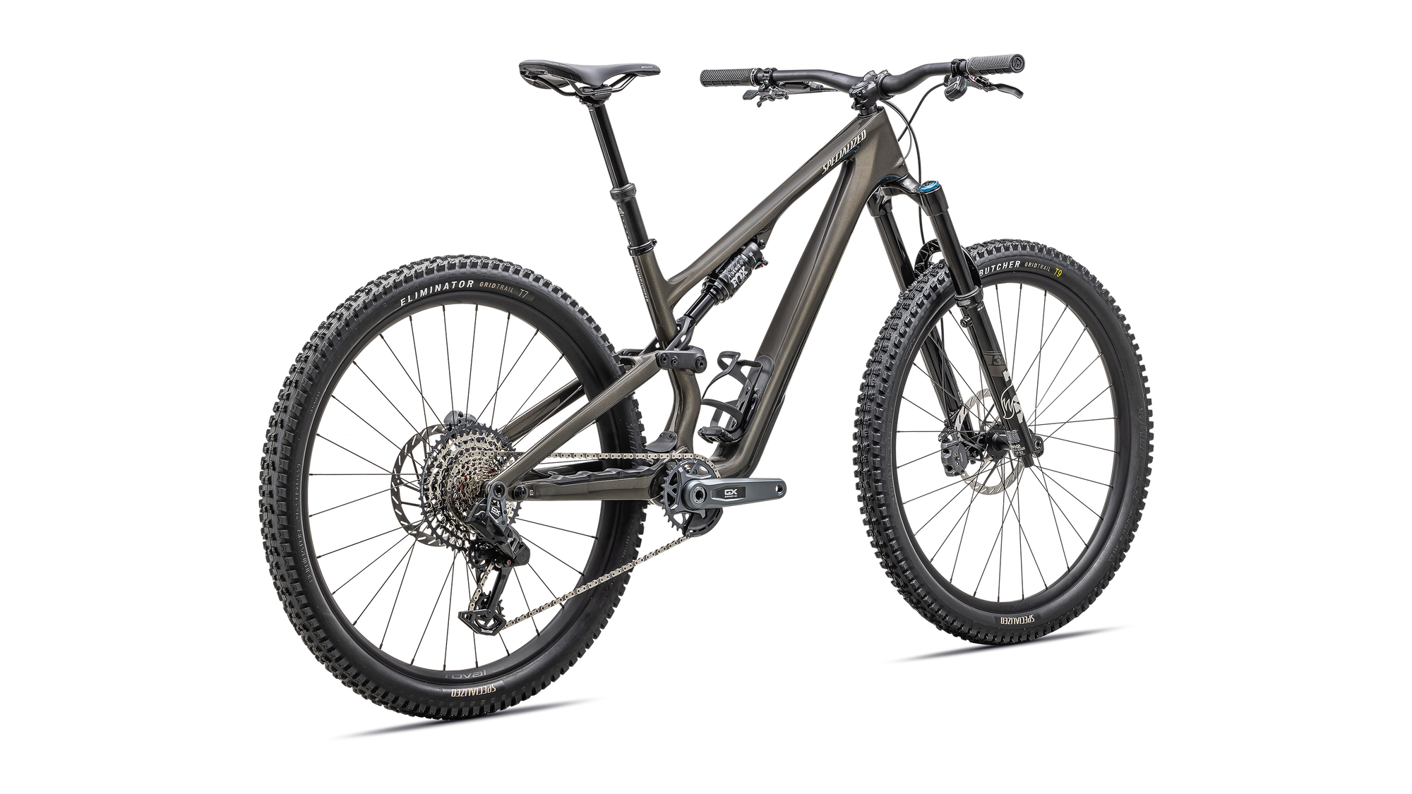 Specialized Stumpjumper 15 Expert - SRAM GX AXS, FOX Performance Elite - Gloss Gunmetal / White Mountains