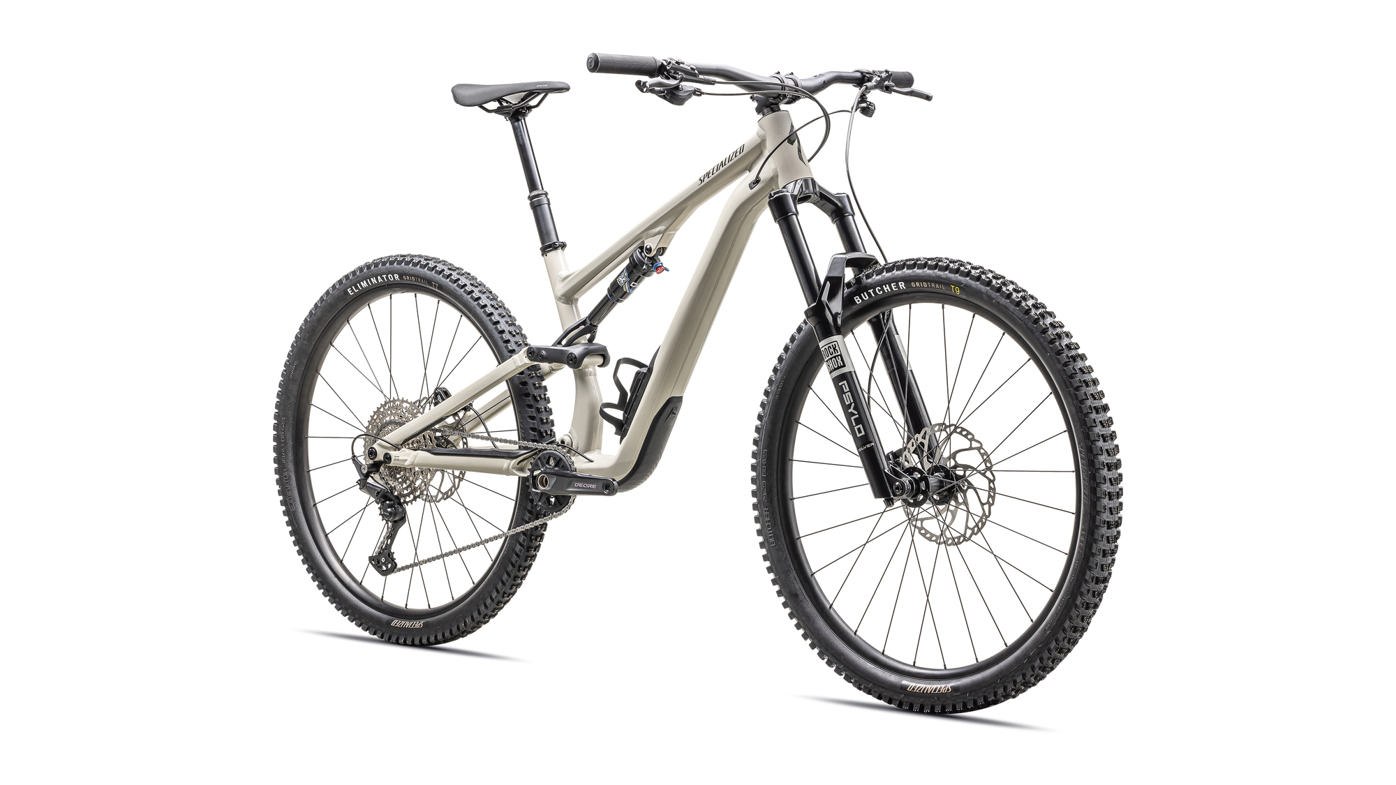Specialized Stumpjumper 15 Alloy - Shimano Deore, RockShox/X-Fusion  - Gloss White Mountains / Dark Moss Green