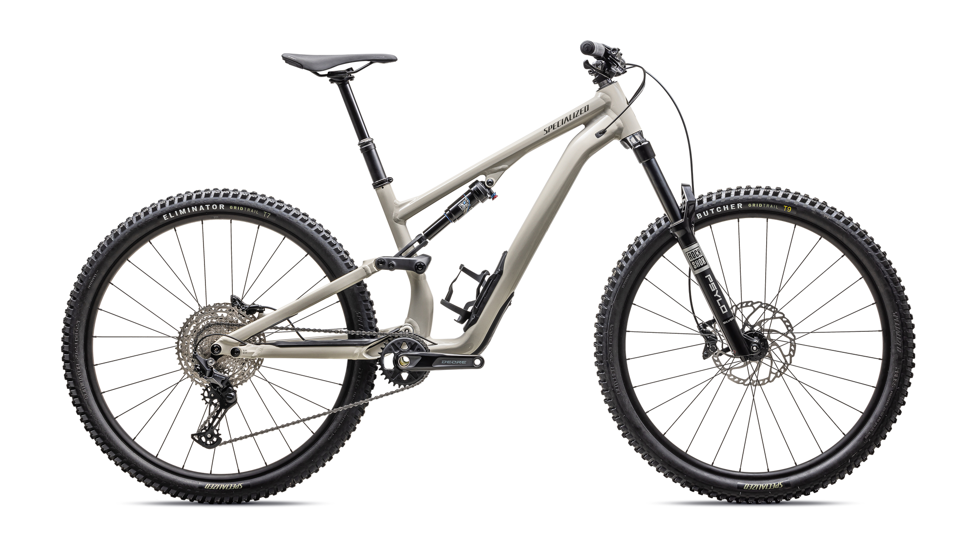 Specialized Stumpjumper 15 Alloy - Shimano Deore, RockShox/X-Fusion  - Gloss White Mountains / Dark Moss Green