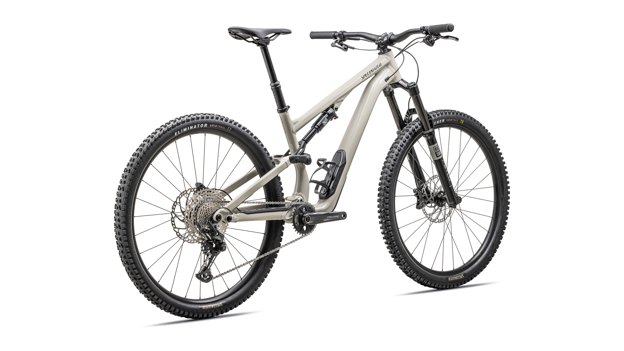 Specialized Stumpjumper 15 Alloy - Shimano Deore, RockShox/X-Fusion  - Gloss White Mountains / Dark Moss Green