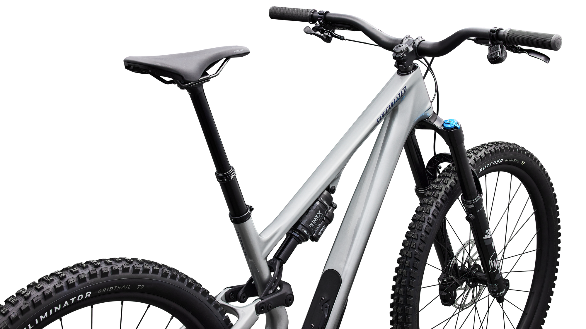 Specialized Stumpjumper 15 EVO Comp - SRAM S-1000 AXS, FOX Rhythm - Gloss Shadow Silver / Majesty Blue Metallic