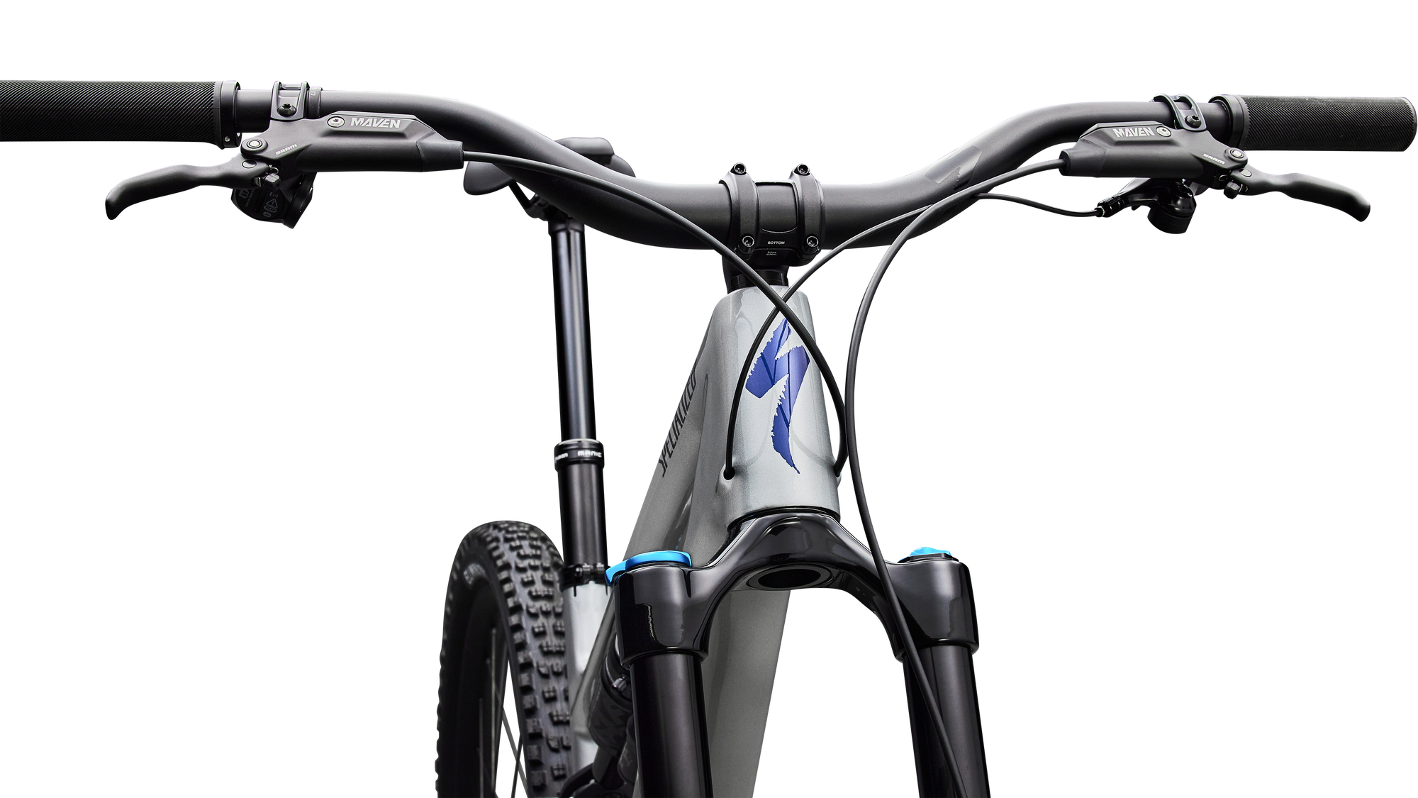 Specialized Stumpjumper 15 EVO Comp - SRAM S-1000 AXS, FOX Rhythm - Gloss Shadow Silver / Majesty Blue Metallic