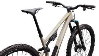 Specialized Stumpjumper 15 EVO Comp - SRAM S-1000 AXS, FOX Rhythm - Satin Sandstone Metallic / California Sunshine