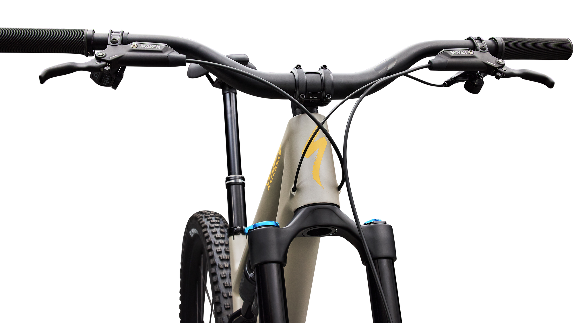 Specialized Stumpjumper 15 EVO Comp - SRAM S-1000 AXS, FOX Rhythm - Satin Sandstone Metallic / California Sunshine