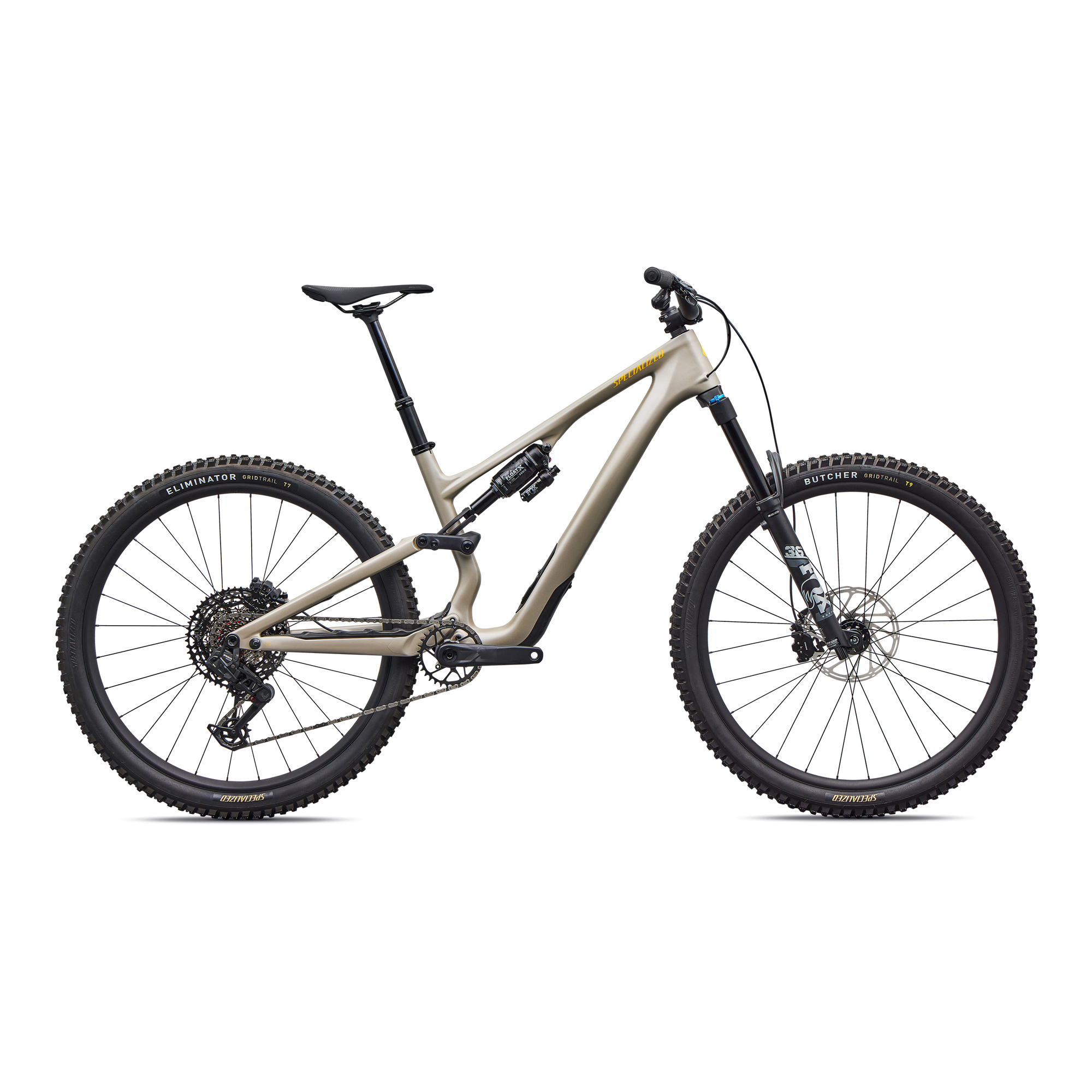 Specialized Stumpjumper 15 EVO Comp - SRAM S-1000 AXS, FOX Rhythm - Satin Sandstone Metallic / California Sunshine