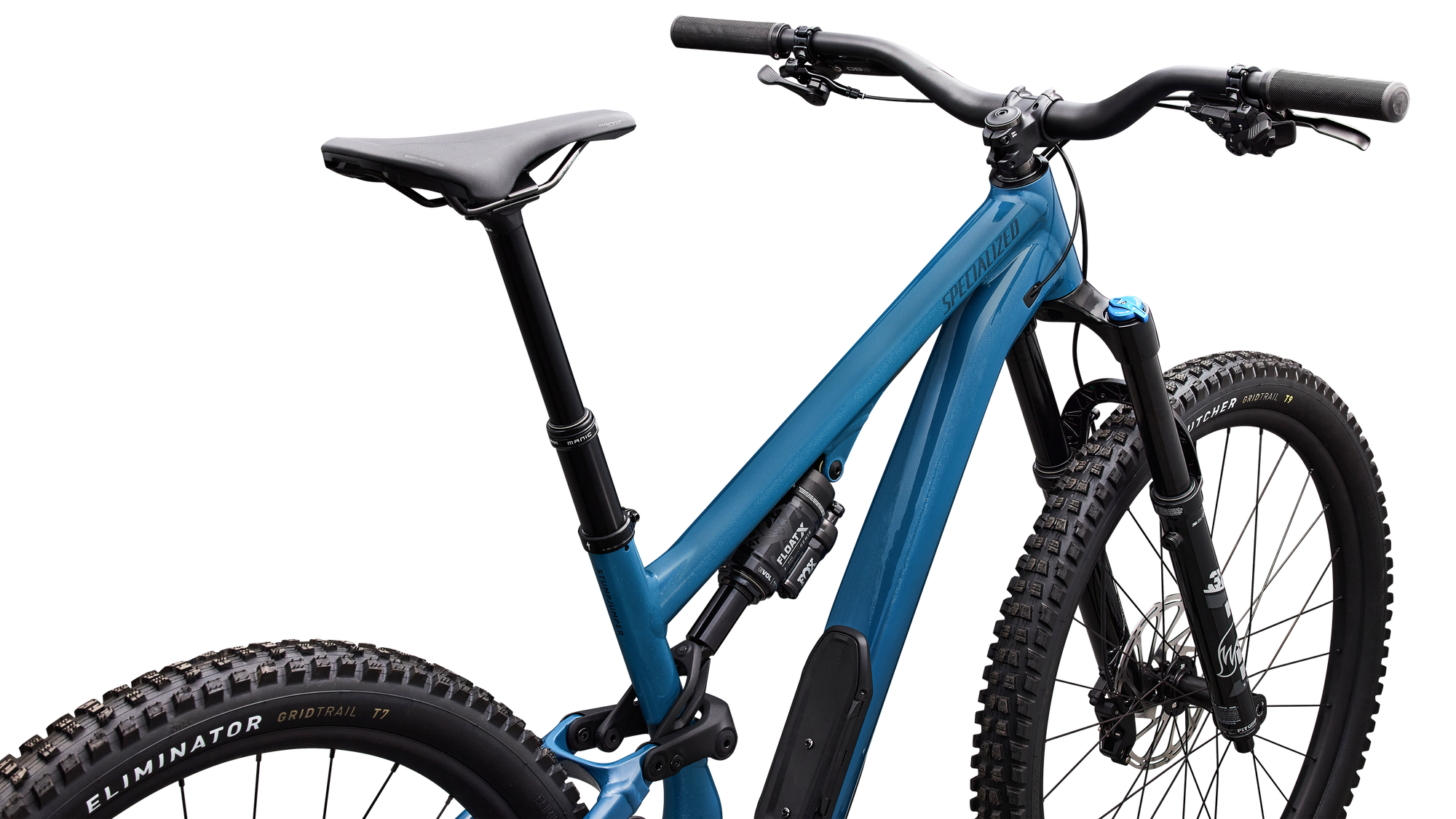 Specialized Stumpjumper 15 EVO Alloy Comp - SRAM Eagle 70, FOX Rhythm - Gloss Grey Blue / Cast Blue Metallic
