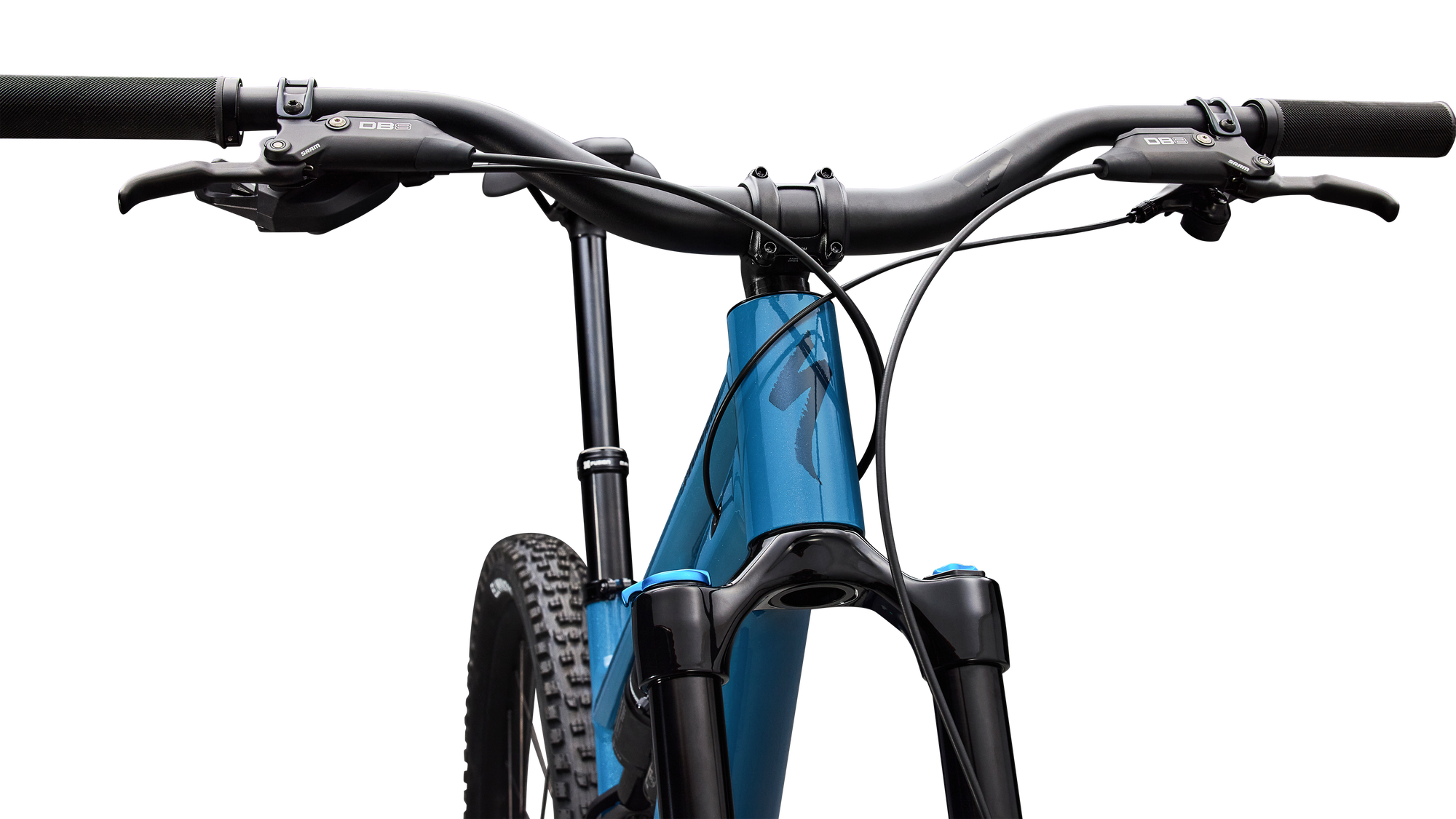 Specialized Stumpjumper 15 EVO Alloy Comp - SRAM Eagle 70, FOX Rhythm - Gloss Grey Blue / Cast Blue Metallic