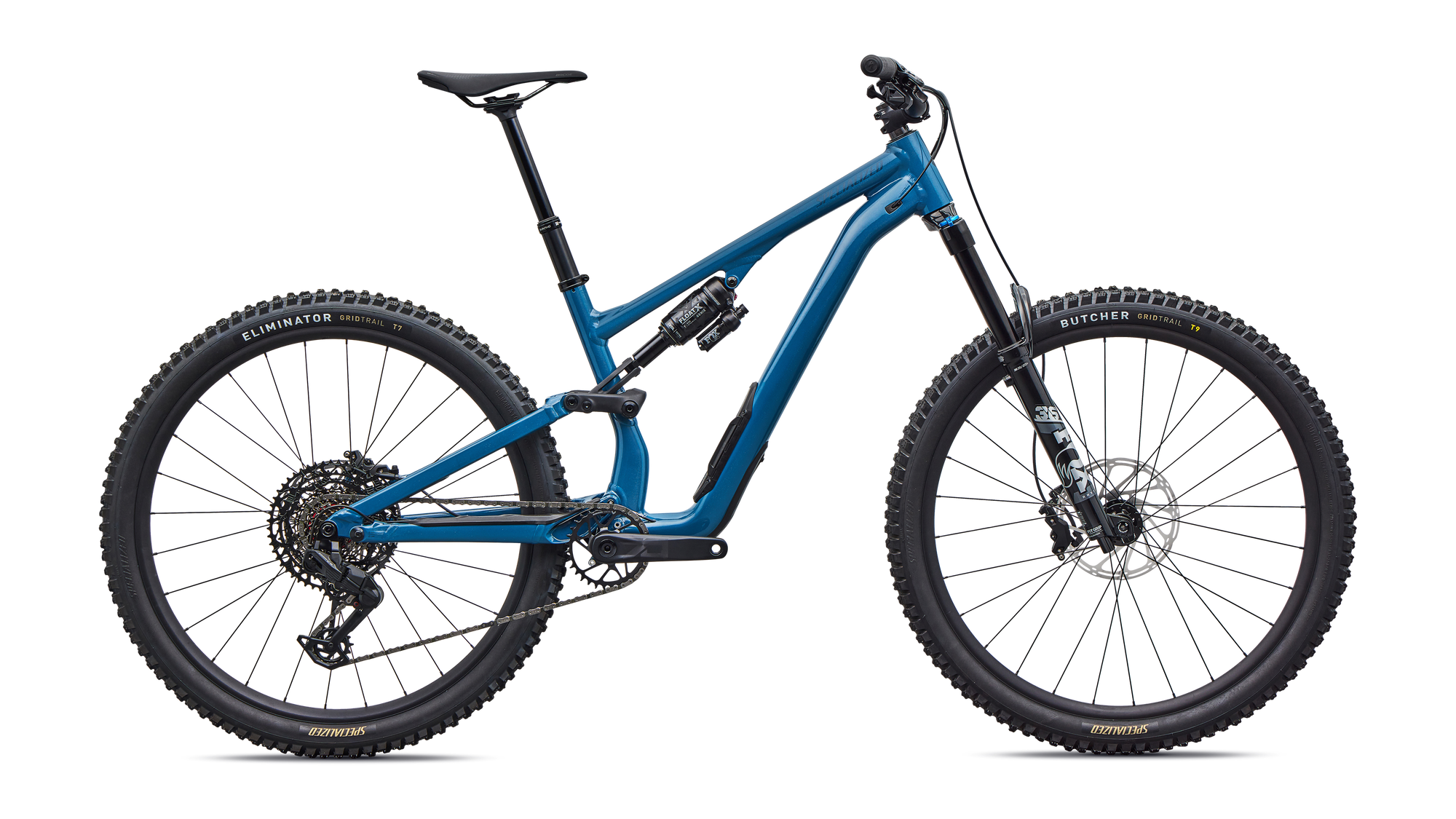 Specialized Stumpjumper 15 EVO Alloy Comp - SRAM Eagle 70, FOX Rhythm - Gloss Grey Blue / Cast Blue Metallic