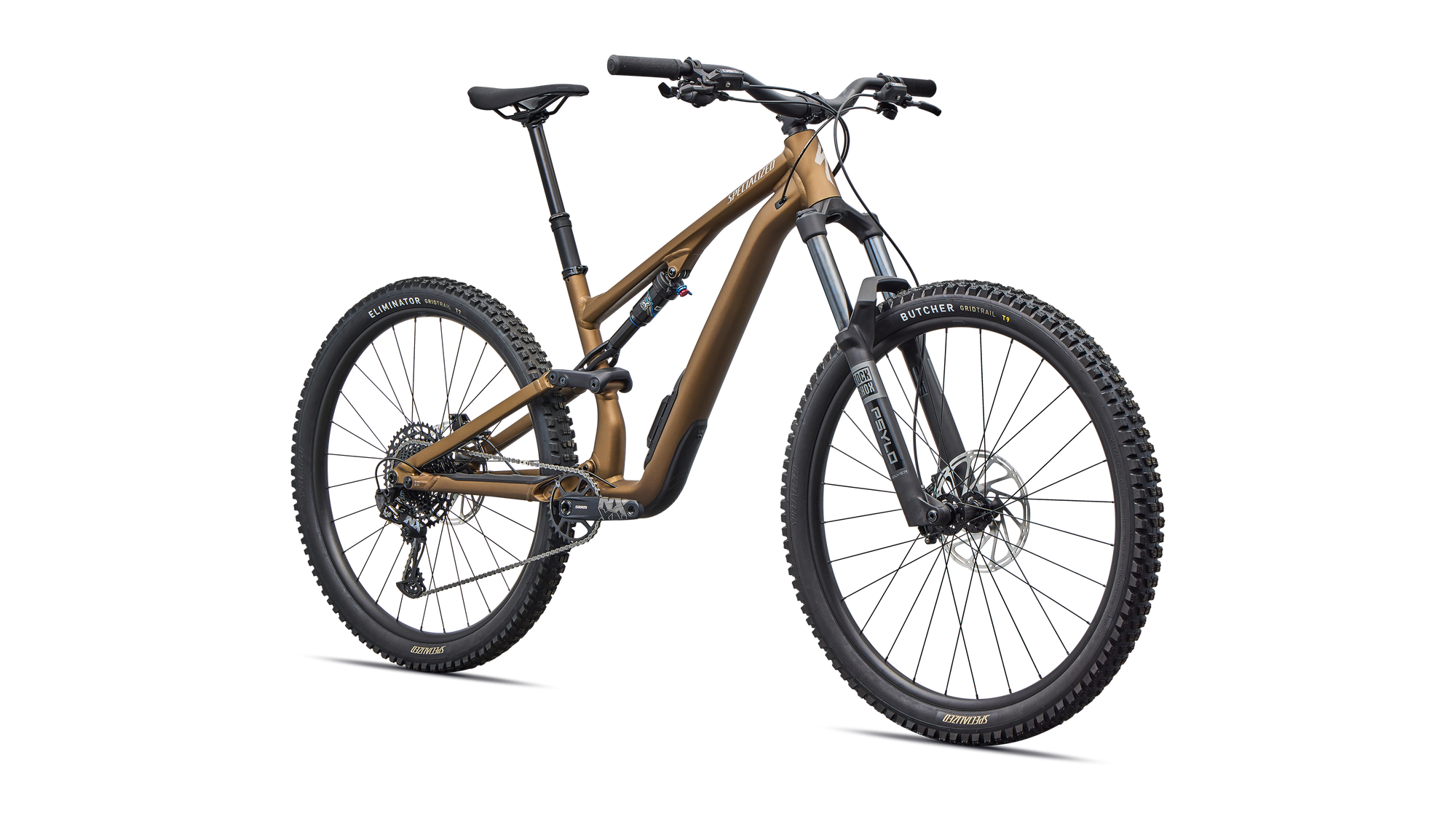 Specialized Stumpjumper 15 EVO Alloy - SRAM NX Eagle, RockShox/X-Fusion - Satin Burnt Gold Metallic / Sandstone Metallic