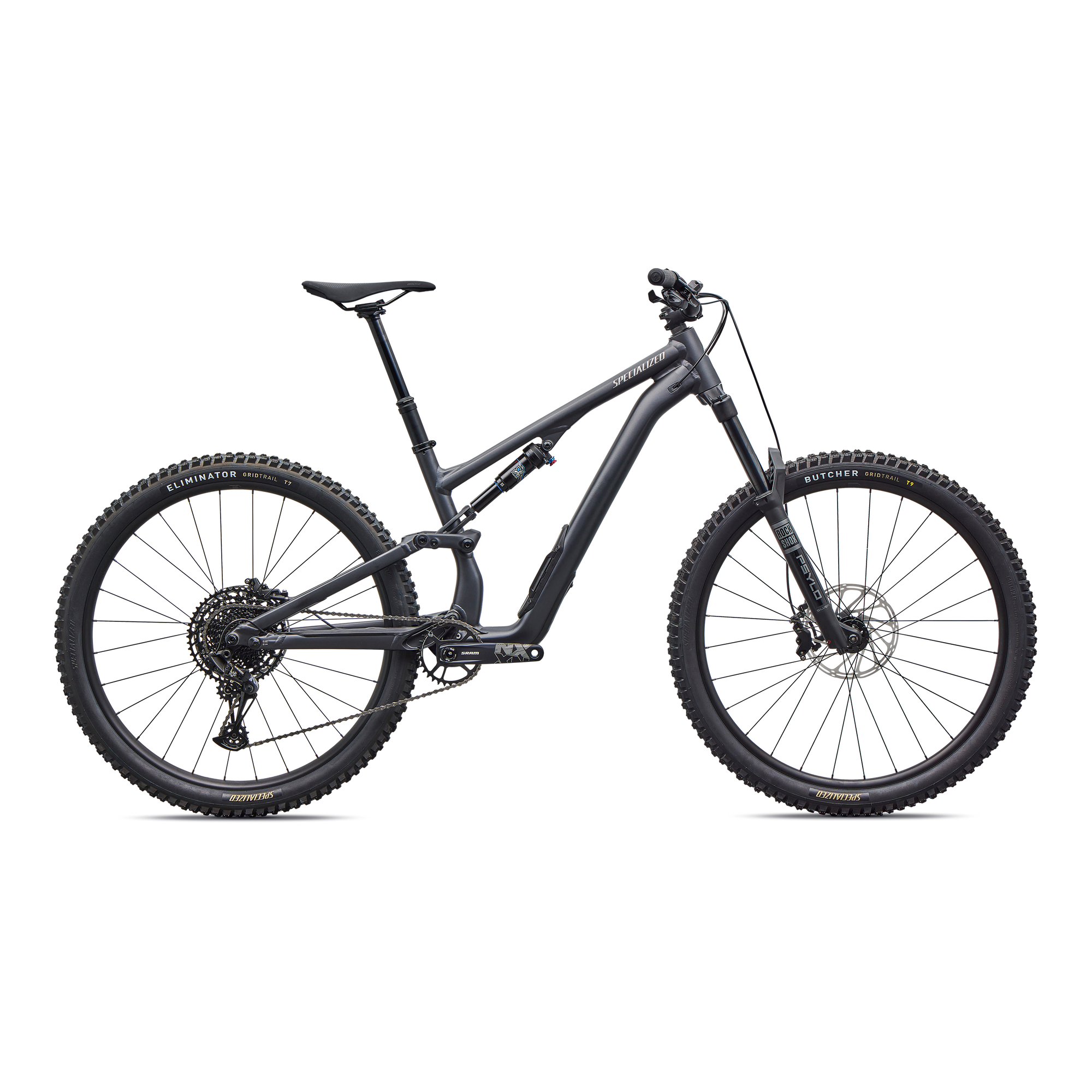 Specialized Stumpjumper 15 EVO Alloy - SRAM NX Eagle, RockShox/X-Fusion - Satin Metallic Obsidian / Sandstone Metallic