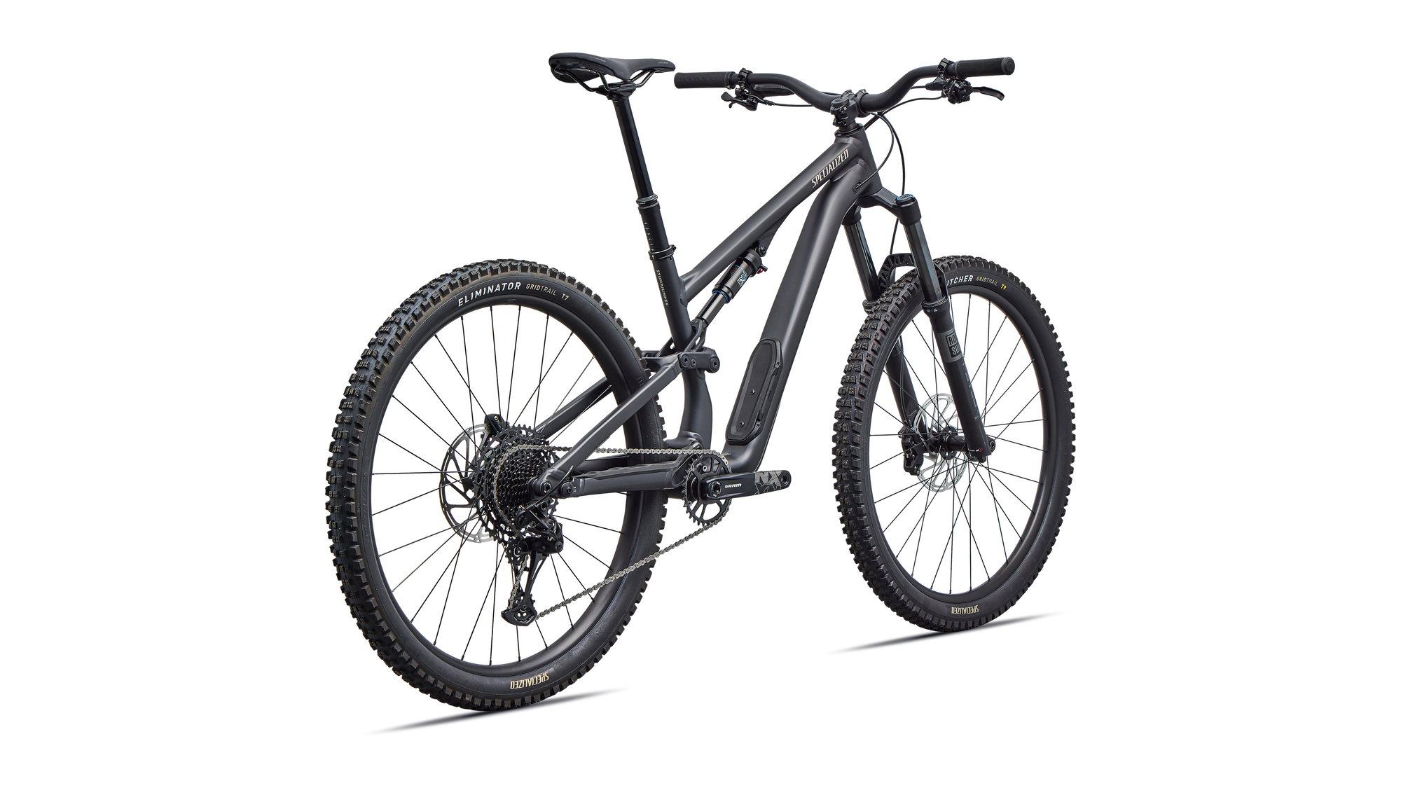 Specialized Stumpjumper 15 EVO Alloy - SRAM NX Eagle, RockShox/X-Fusion - Satin Metallic Obsidian / Sandstone Metallic