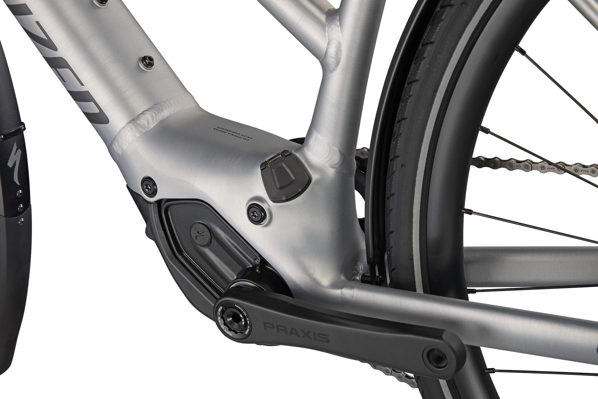 Specialized Turbo Vado SL 5.0 Step-Through EQ - Brushed Aluminum / Black Reflective