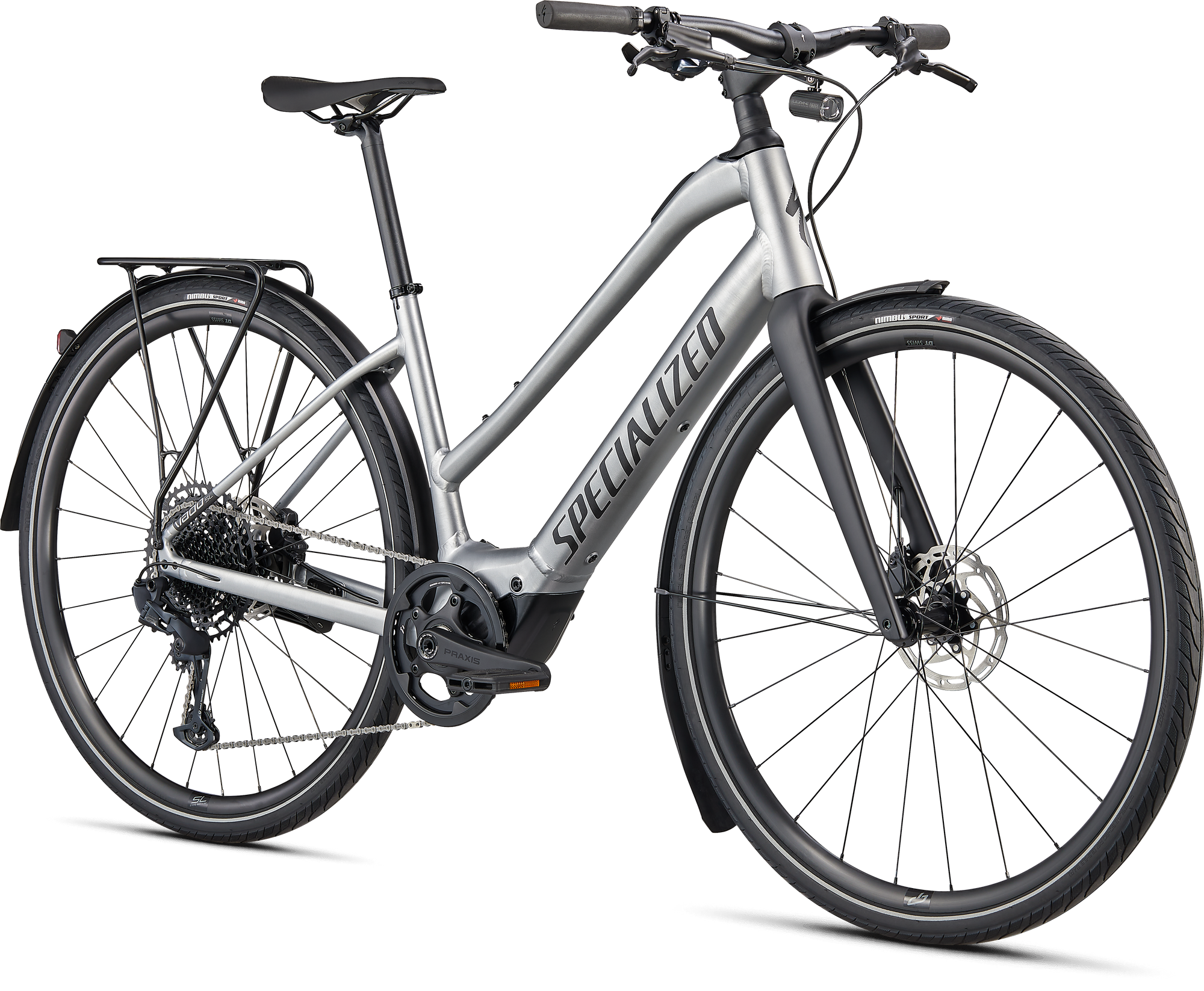 Specialized Turbo Vado SL 5.0 Step-Through EQ - Brushed Aluminum / Black Reflective