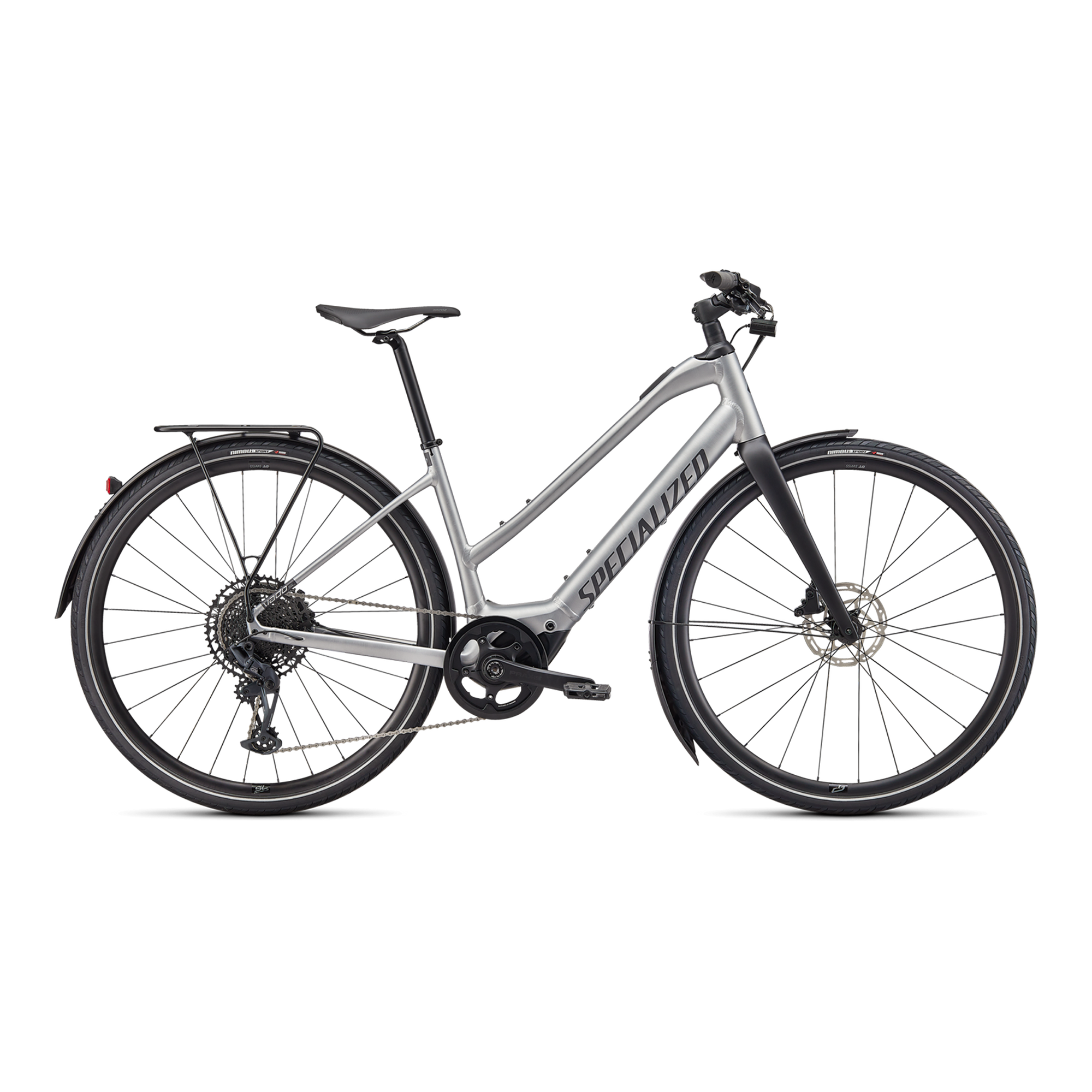 Specialized Turbo Vado SL 5.0 Step-Through EQ - Brushed Aluminum / Black Reflective