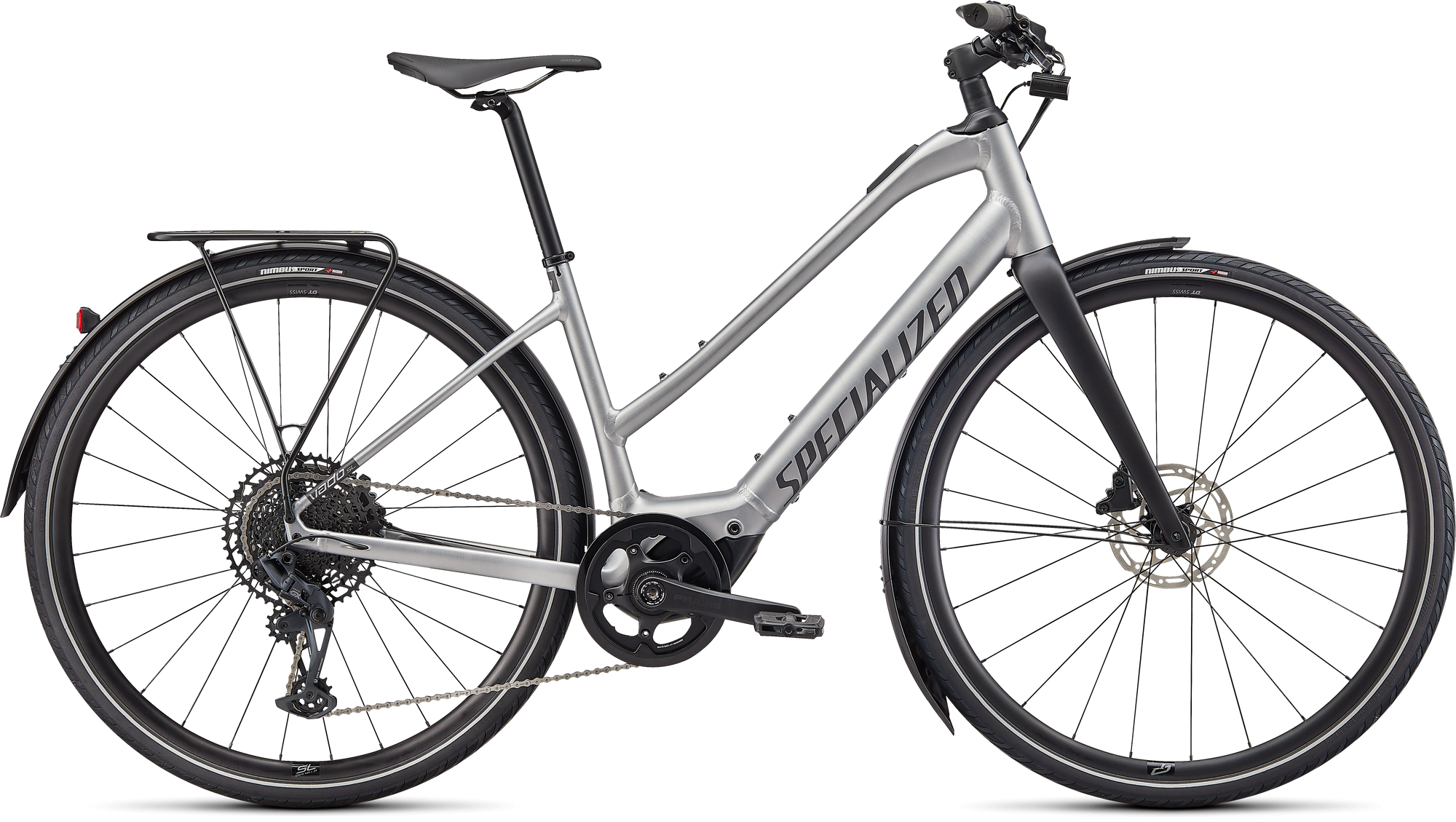 Specialized Turbo Vado SL 5.0 Step-Through EQ - Brushed Aluminum / Black Reflective