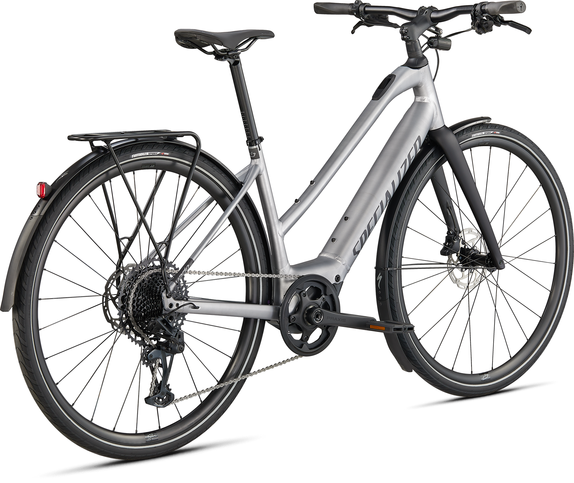 Specialized Turbo Vado SL 5.0 Step-Through EQ - Brushed Aluminum / Black Reflective
