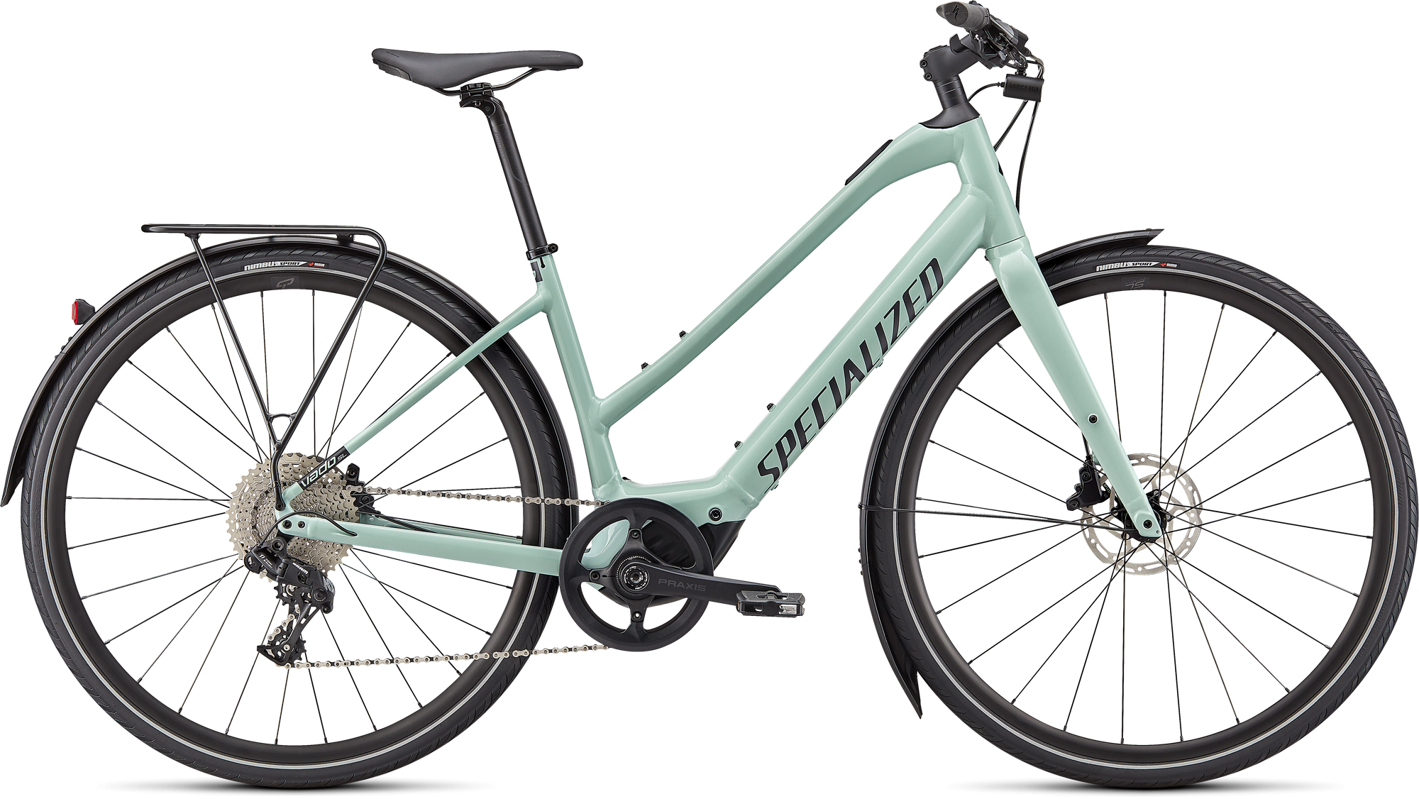 Specialized Turbo Vado SL 4.0 Step-Through EQ - White Sage / Black Reflective