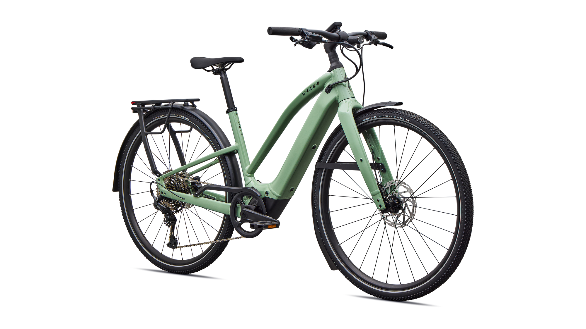 Specialized Turbo Vado SL 2 4.0 Step-Through  - Gloss Pistachio / Oak Green Metallic Frost Reflective