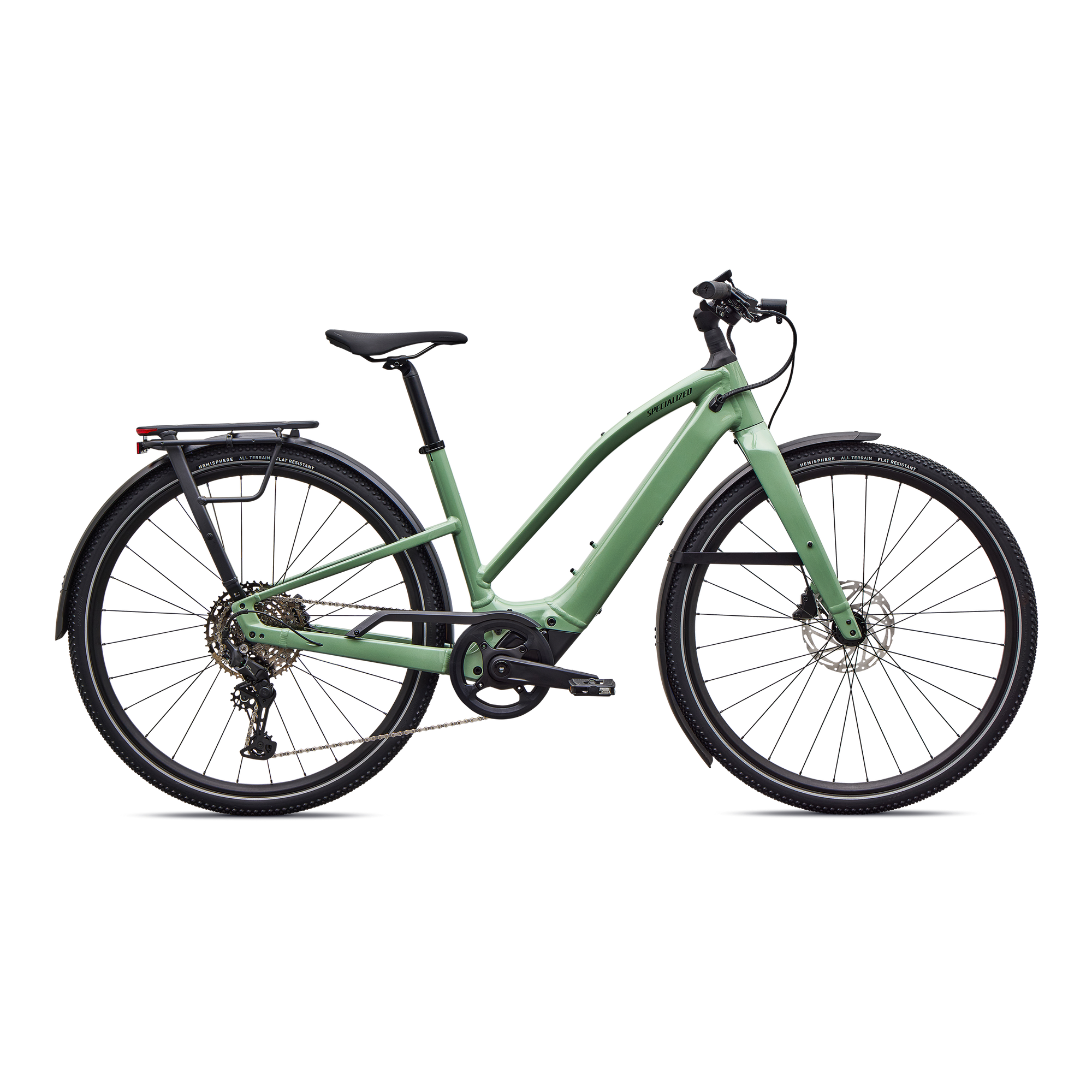 Specialized Turbo Vado SL 2 4.0 Step-Through  - Gloss Pistachio / Oak Green Metallic Frost Reflective