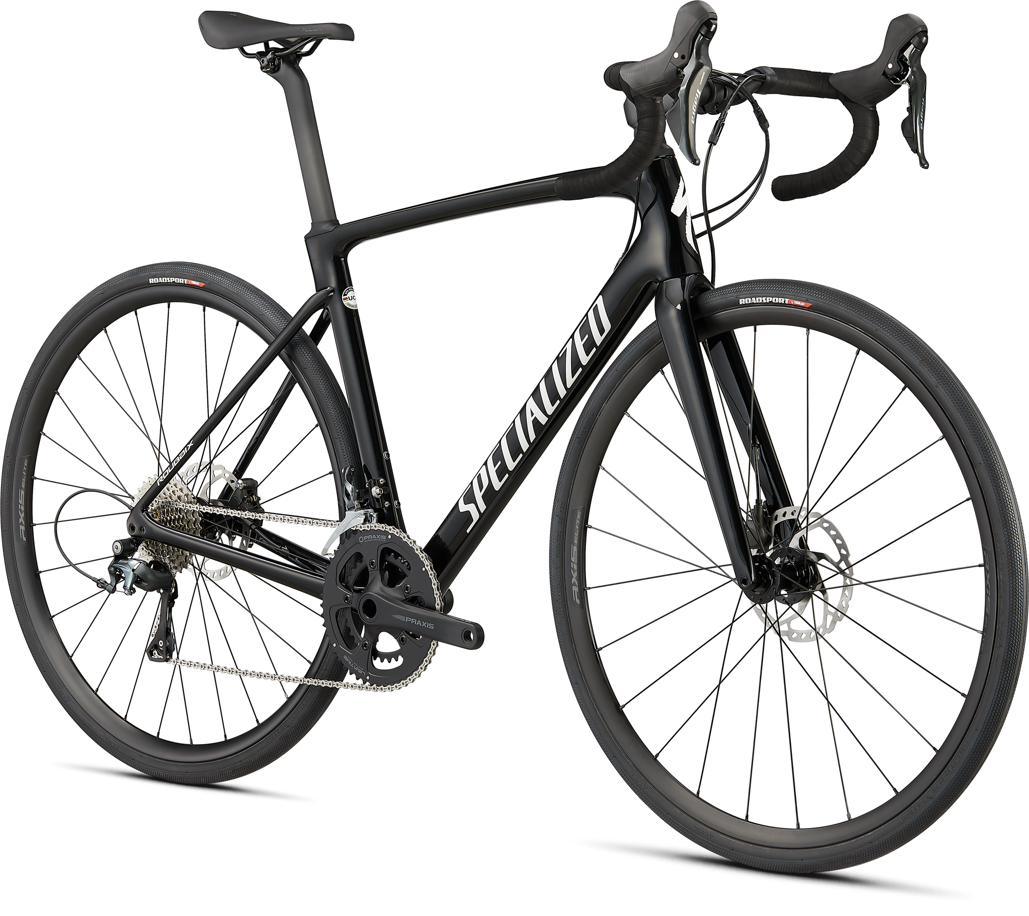 Specialized Roubaix - Shimano Tiagra - Tarmac Black/Metallic White/Black Reflective