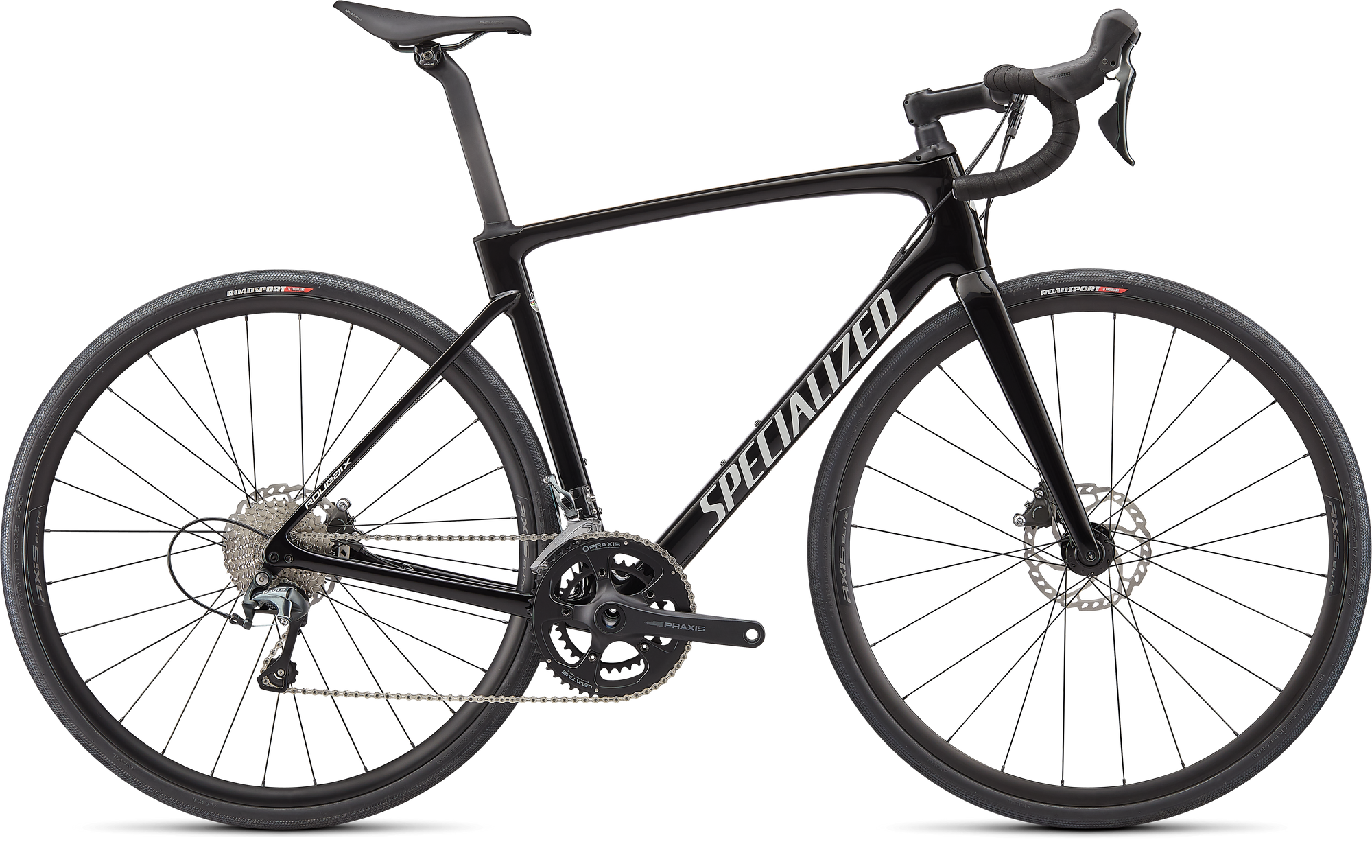 Specialized Roubaix - Shimano Tiagra - Tarmac Black/Metallic White/Black Reflective