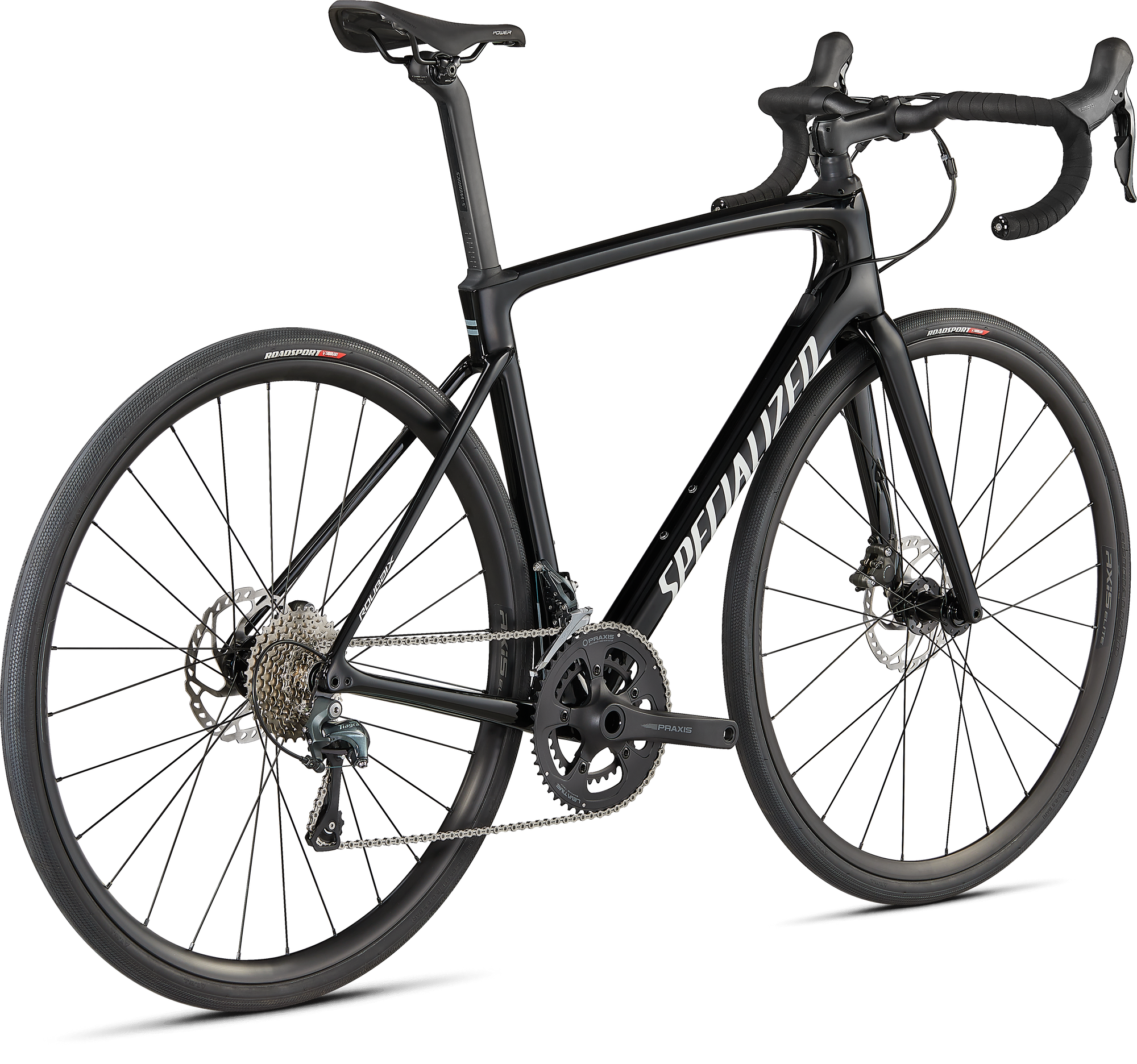 Specialized Roubaix - Shimano Tiagra - Tarmac Black/Metallic White/Black Reflective