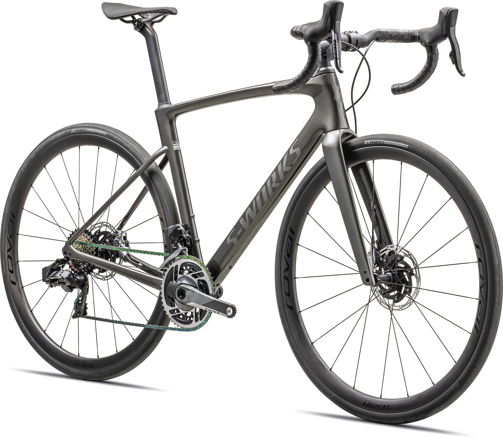 Specialized S-Works Roubaix SL8 - SRAM RED AXS - Gloss Smoke/Satin Black Pearl