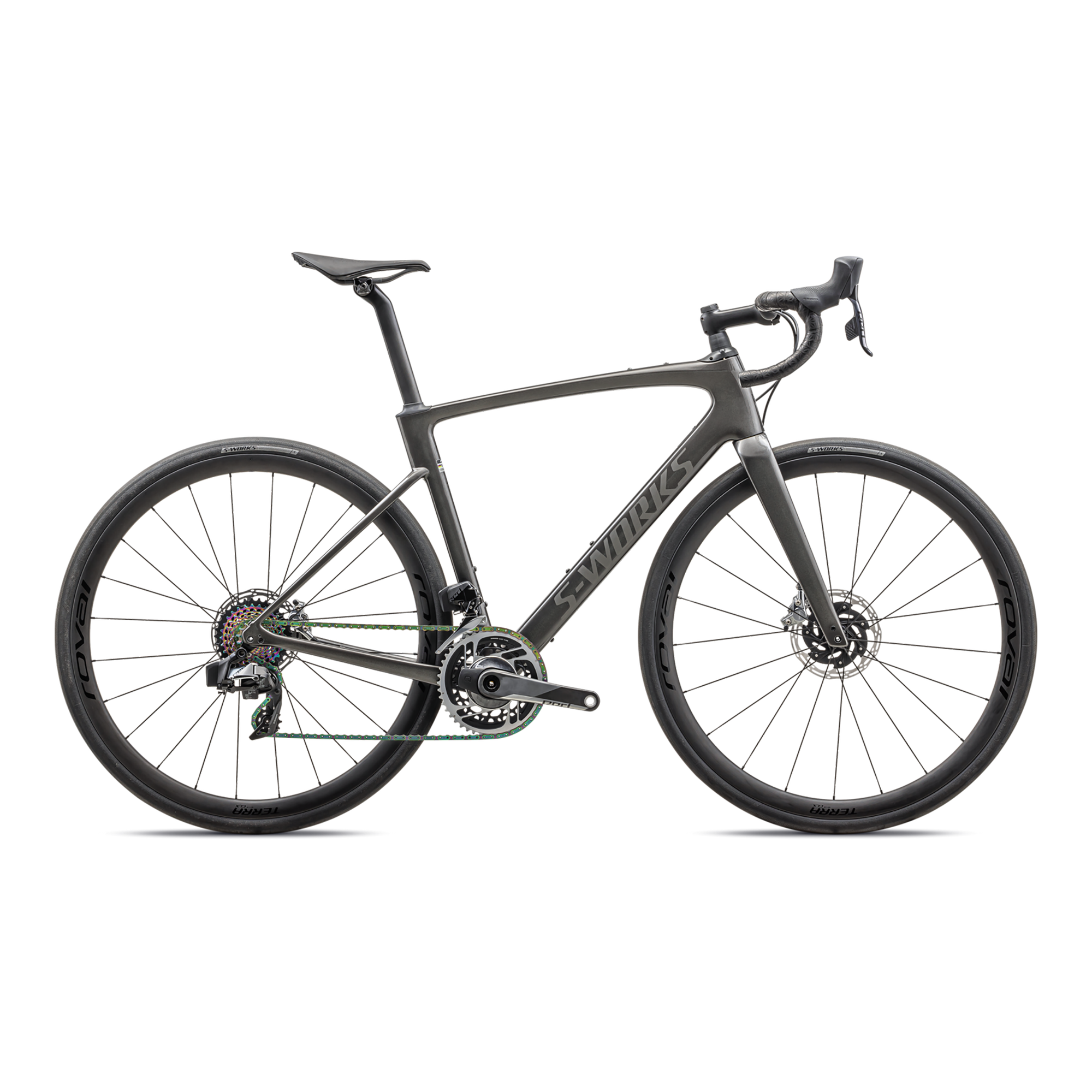 Specialized S-Works Roubaix SL8 - SRAM RED AXS - Gloss Smoke/Satin Black Pearl