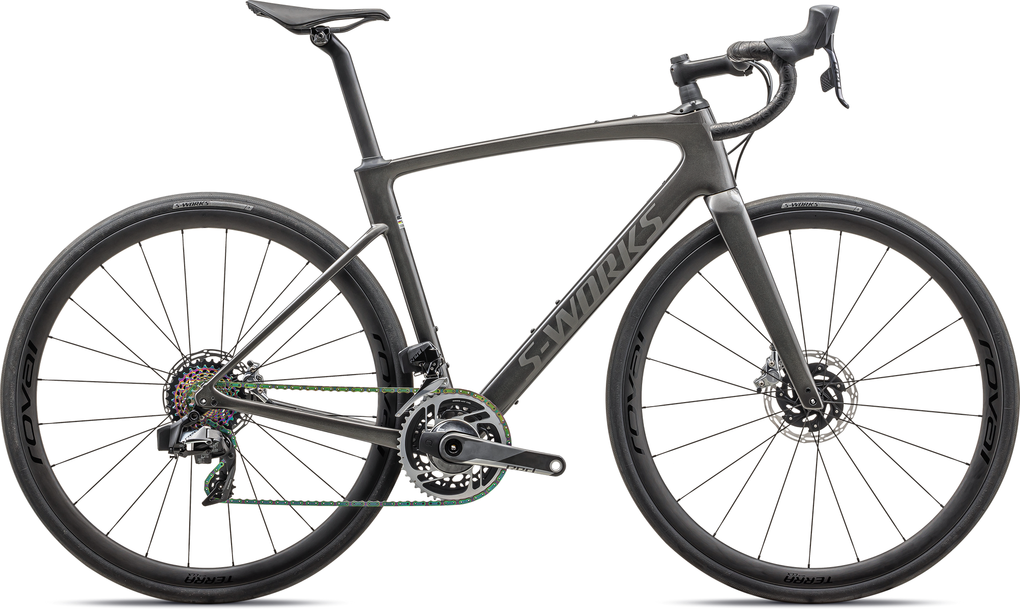 Specialized S-Works Roubaix SL8 - SRAM RED AXS - Gloss Smoke/Satin Black Pearl