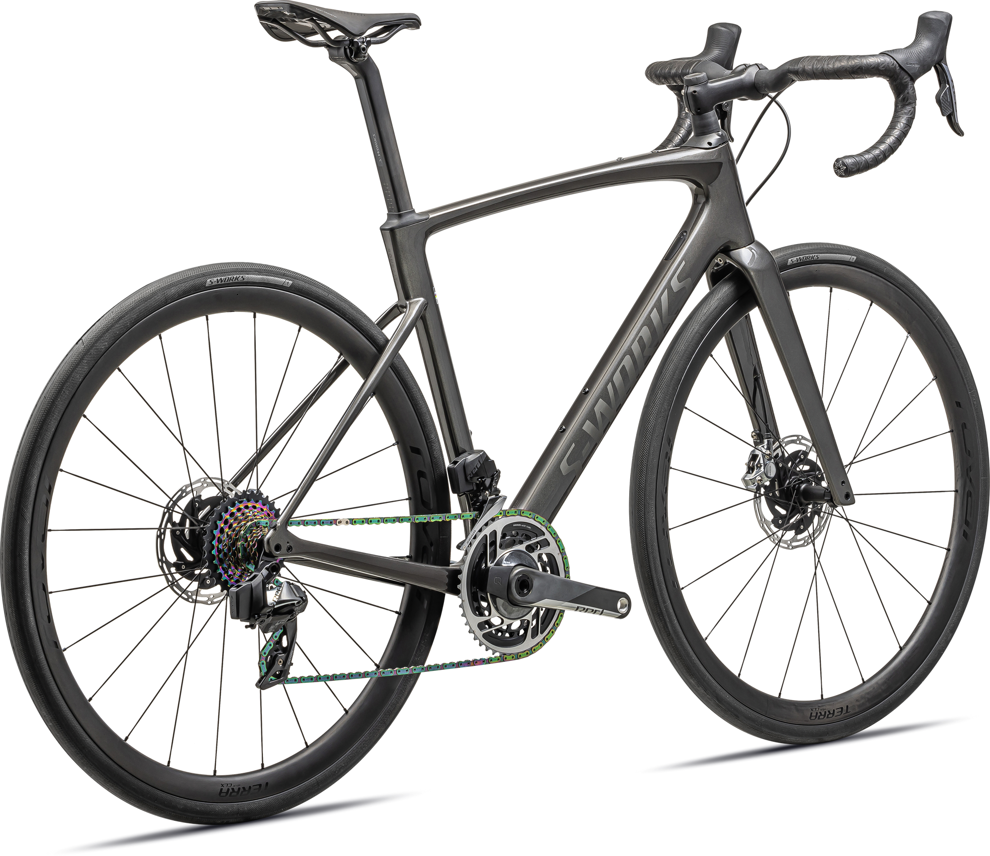 Specialized S-Works Roubaix SL8 - SRAM RED AXS - Gloss Smoke/Satin Black Pearl