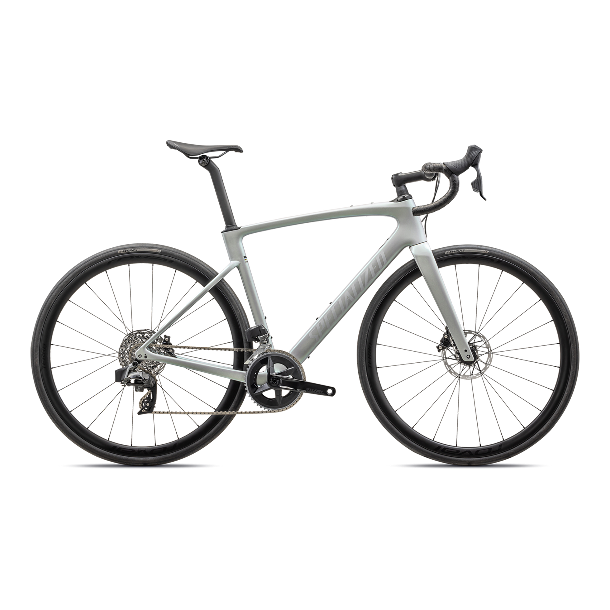 Specialized Roubaix SL8 Expert - SRAM Rival eTAP AXS - Gloss Dove Grey/Chameleon Lapis