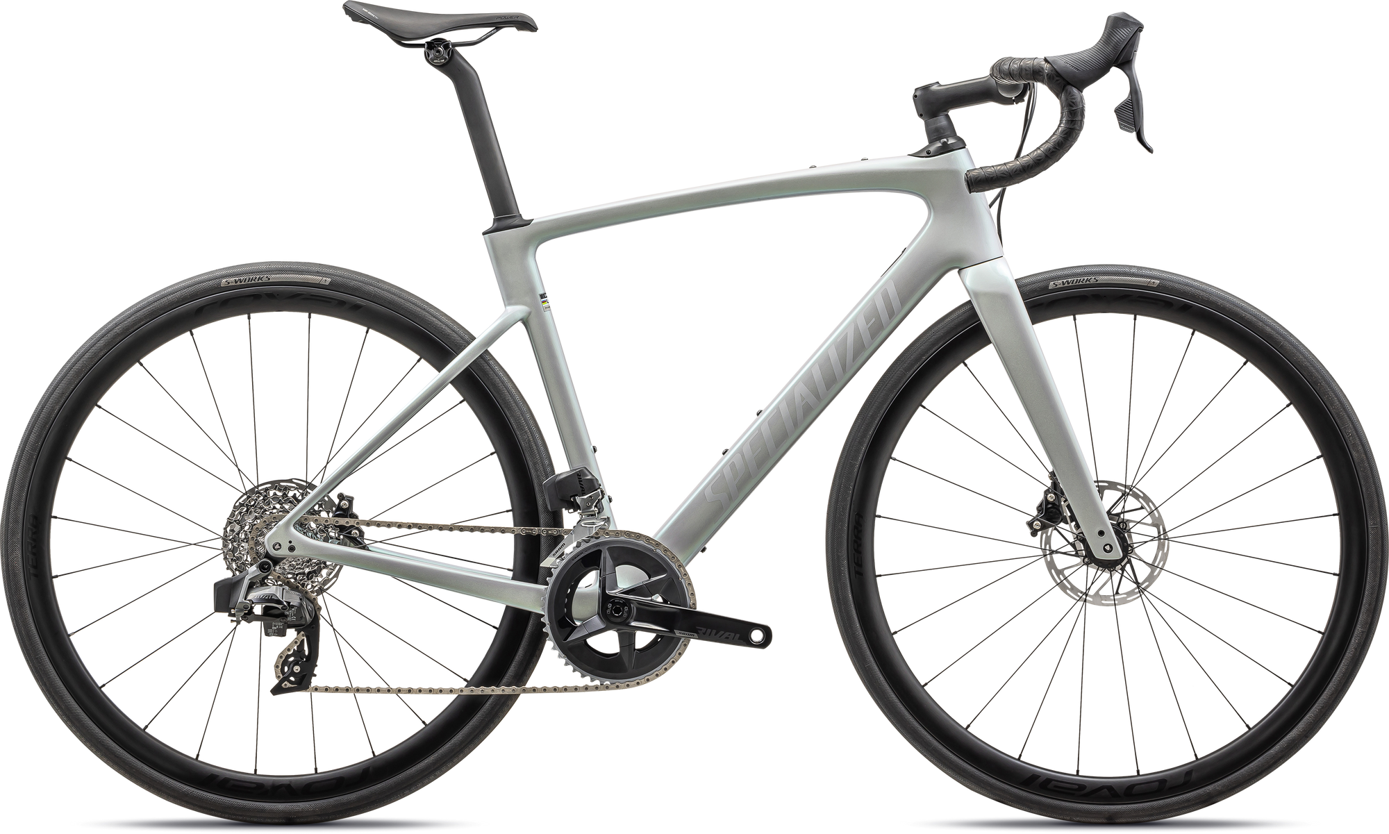 Specialized Roubaix SL8 Expert - SRAM Rival eTAP AXS - Gloss Dove Grey/Chameleon Lapis
