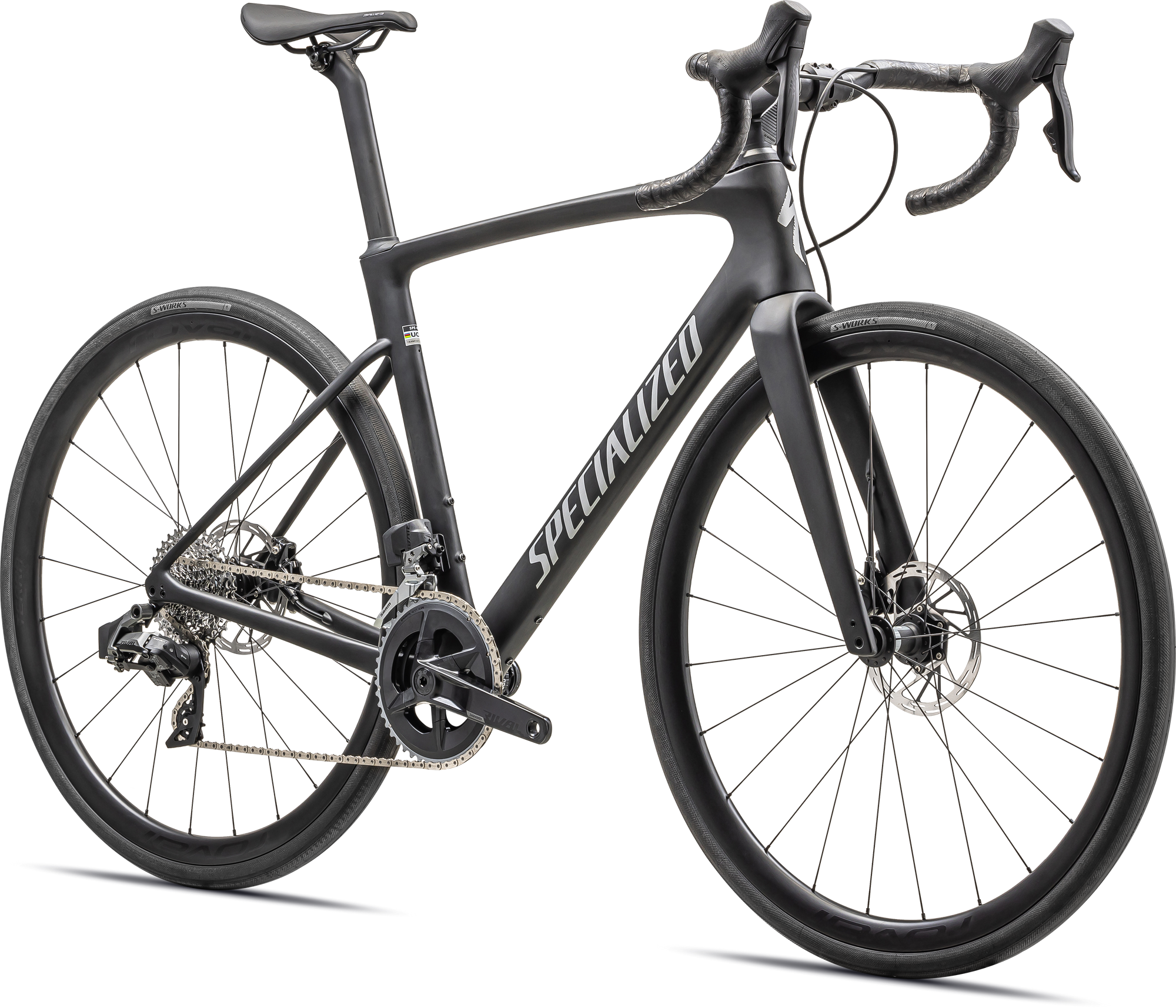 Specialized Roubaix SL8 Expert - SRAM Rival eTAP AXS - Satin Carbon/Liquid Silver