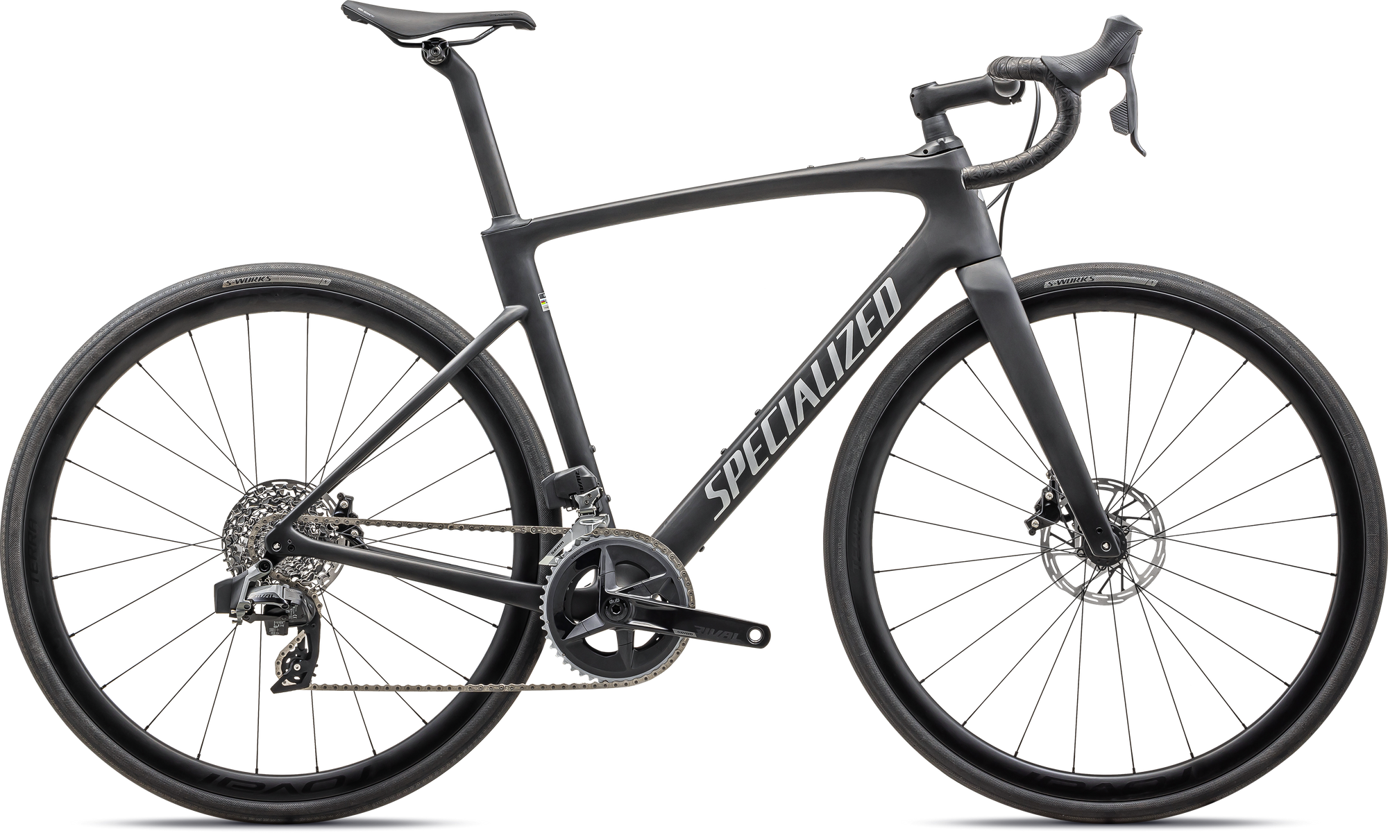 Specialized Roubaix SL8 Expert - SRAM Rival eTAP AXS - Satin Carbon/Liquid Silver