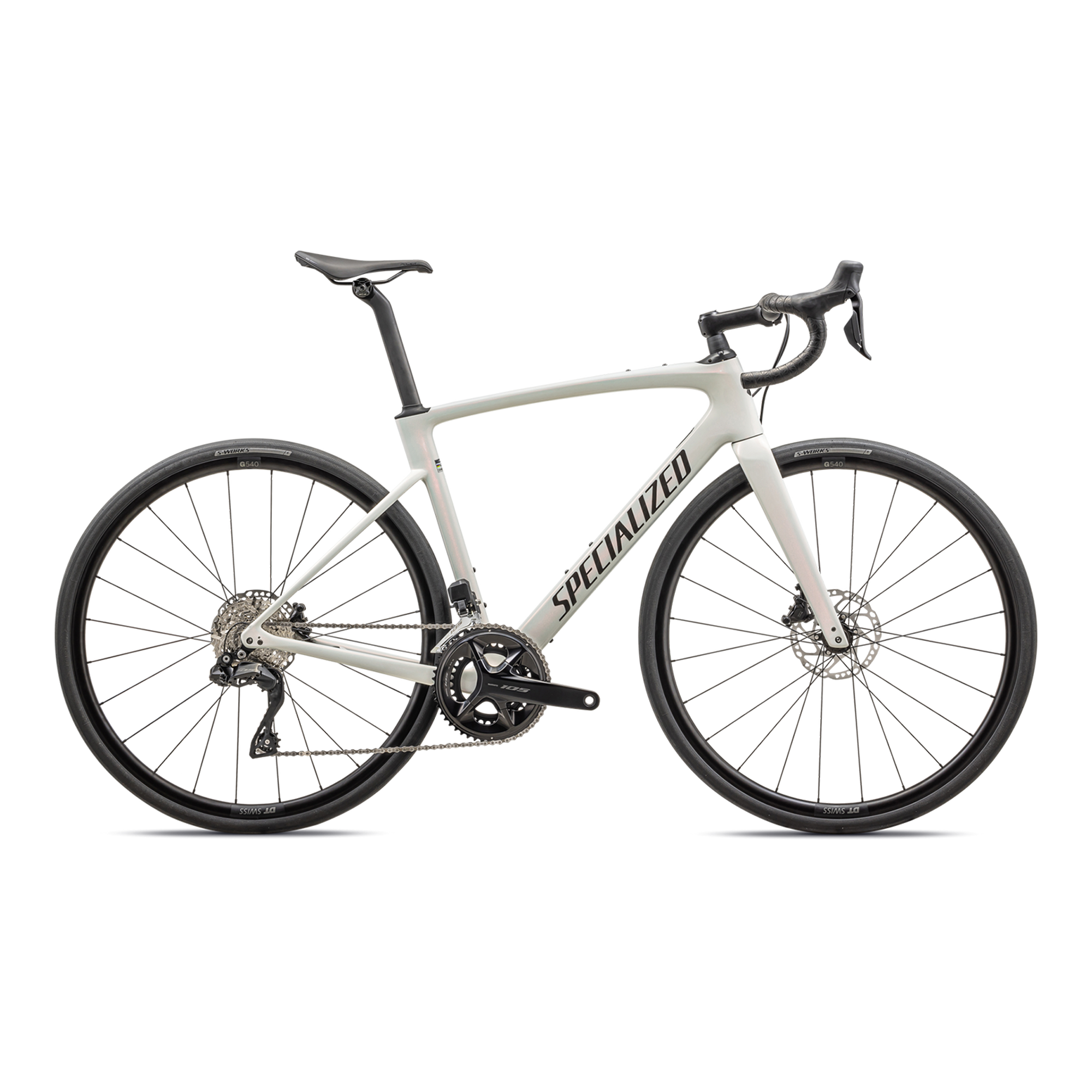 Specialized Roubaix SL8 Comp - Shimano 105 Di2 - Red Ghost Pearl Over Dune / Metallic Obsidian