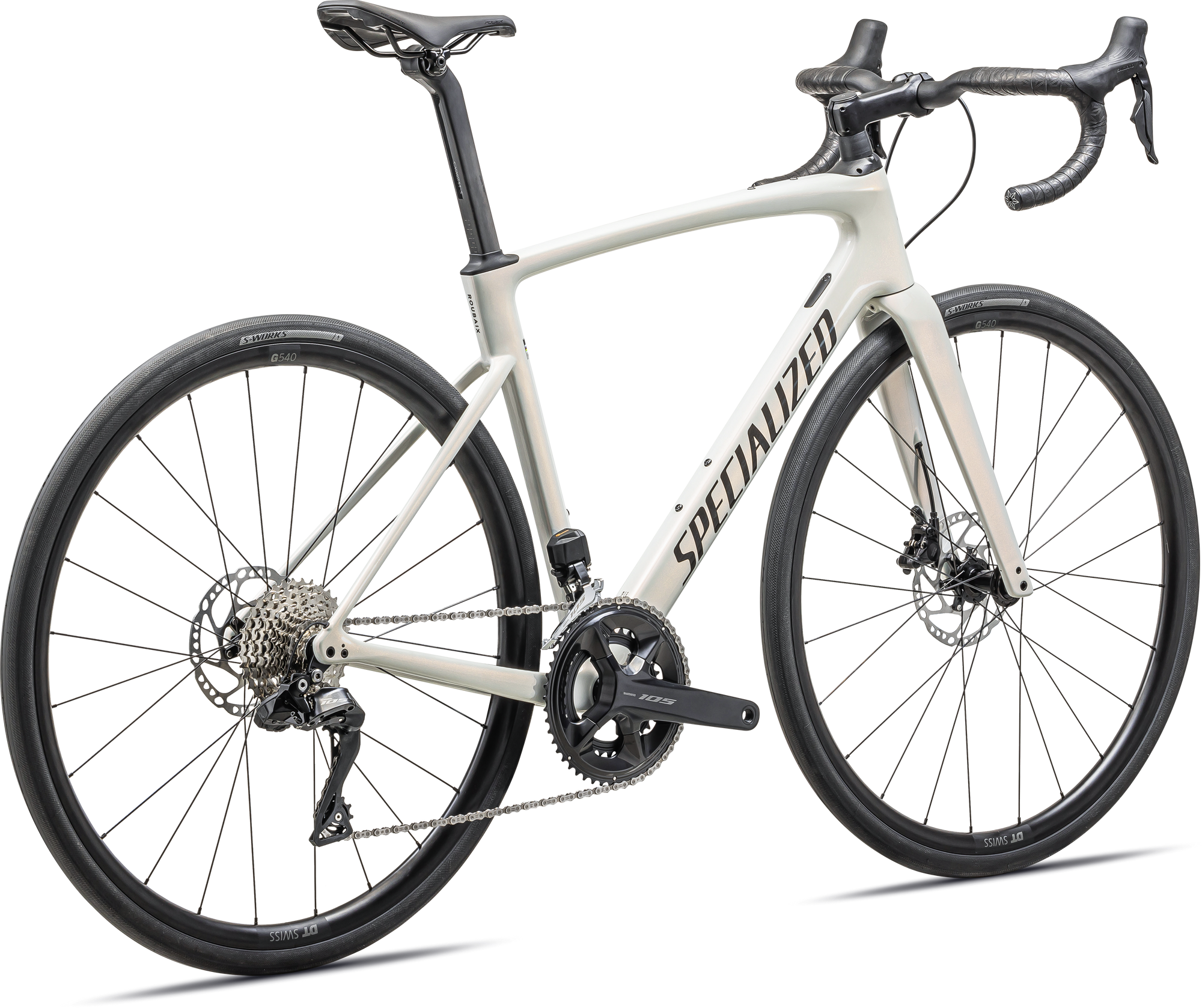 Specialized Roubaix SL8 Comp - Shimano 105 Di2 - Red Ghost Pearl Over Dune / Metallic Obsidian