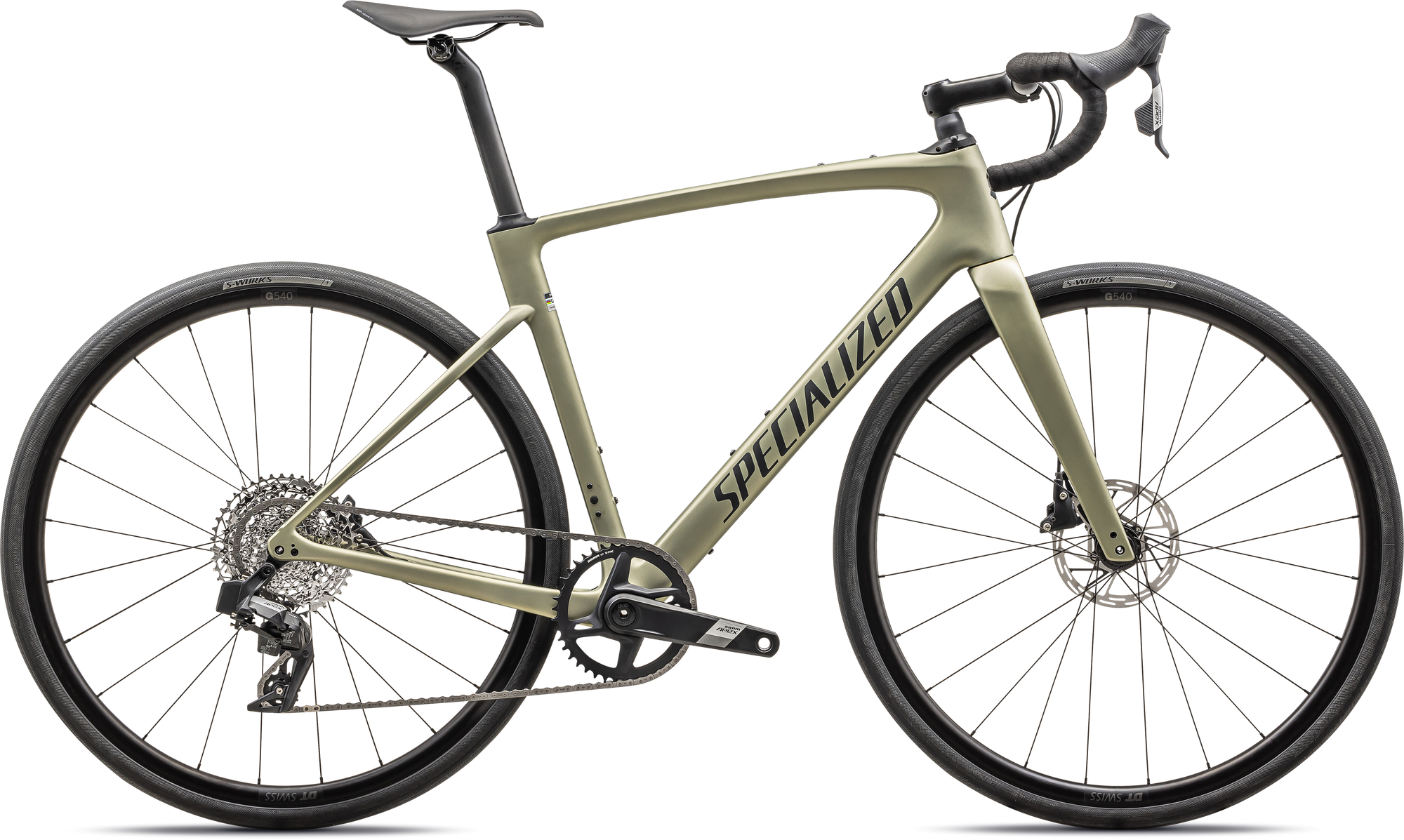 Specialized Roubaix SL8 Sport - SRAM Apex XPLR AXS - Satin Metallic Spruce/Forest Green