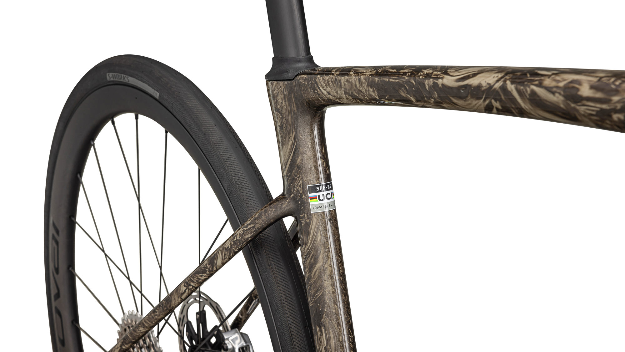 Specialized S-Works Roubaix SL8 – SRAM RED AXS - Gloss Taupe / Gunmetal Strata / Charcoal