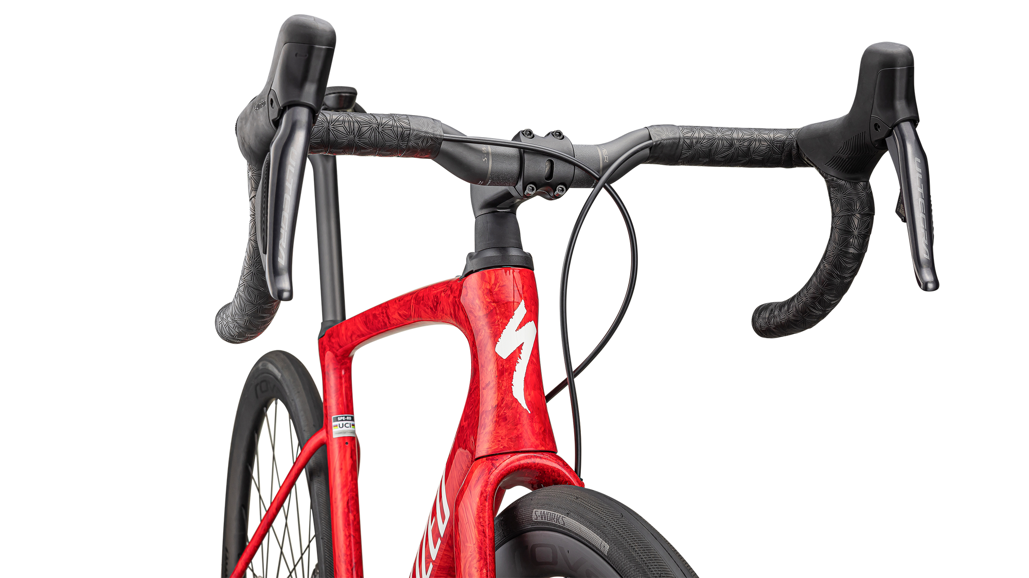 Specialized Roubaix SL8 Pro - Shimano Ultegra Di2 - Gloss Red Pearl + Fiery Red Strata / Dune White