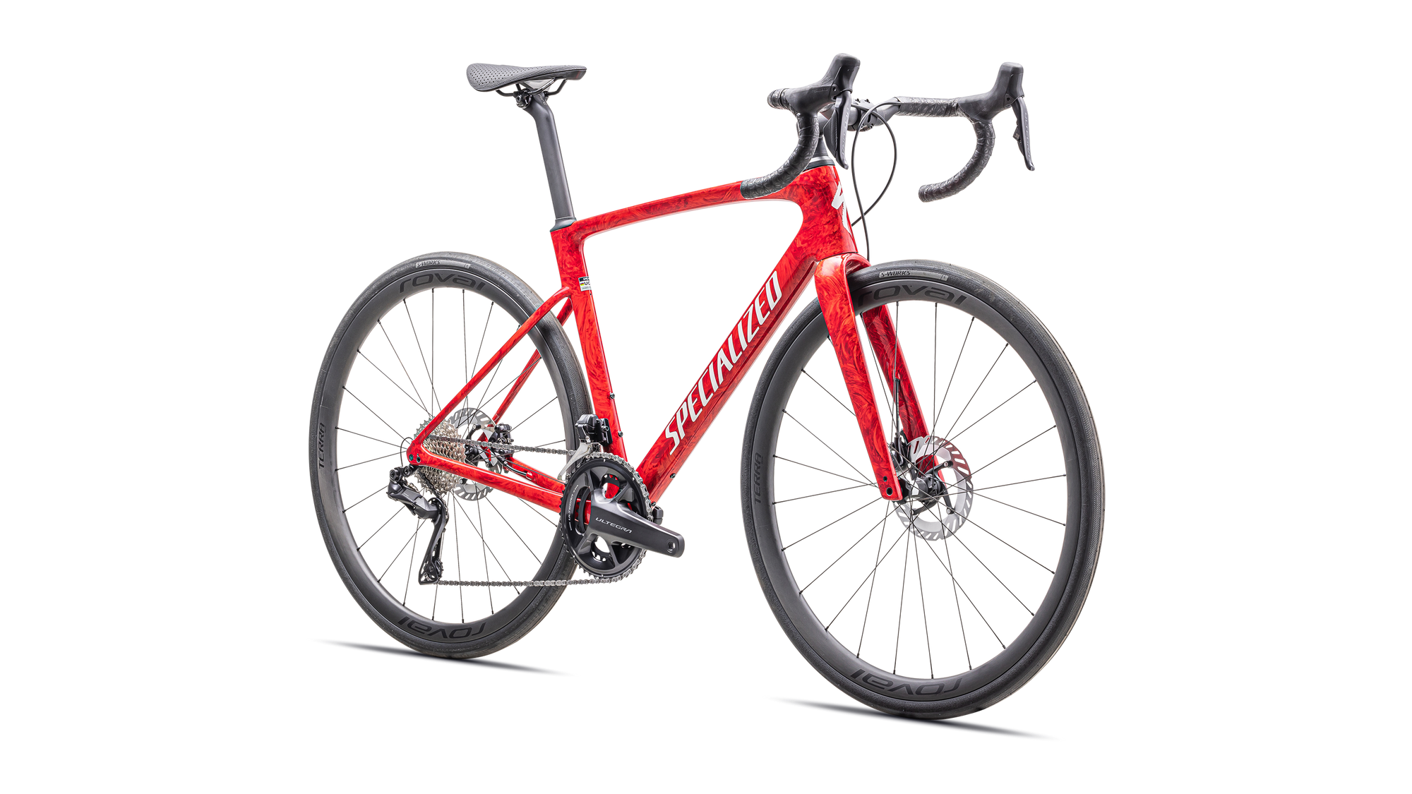Specialized Roubaix SL8 Pro - Shimano Ultegra Di2 - Gloss Red Pearl + Fiery Red Strata / Dune White