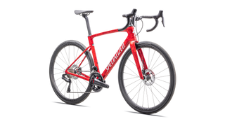 Specialized Roubaix SL8 Pro - Shimano Ultegra Di2 - Gloss Red Pearl + Fiery Red Strata / Dune White