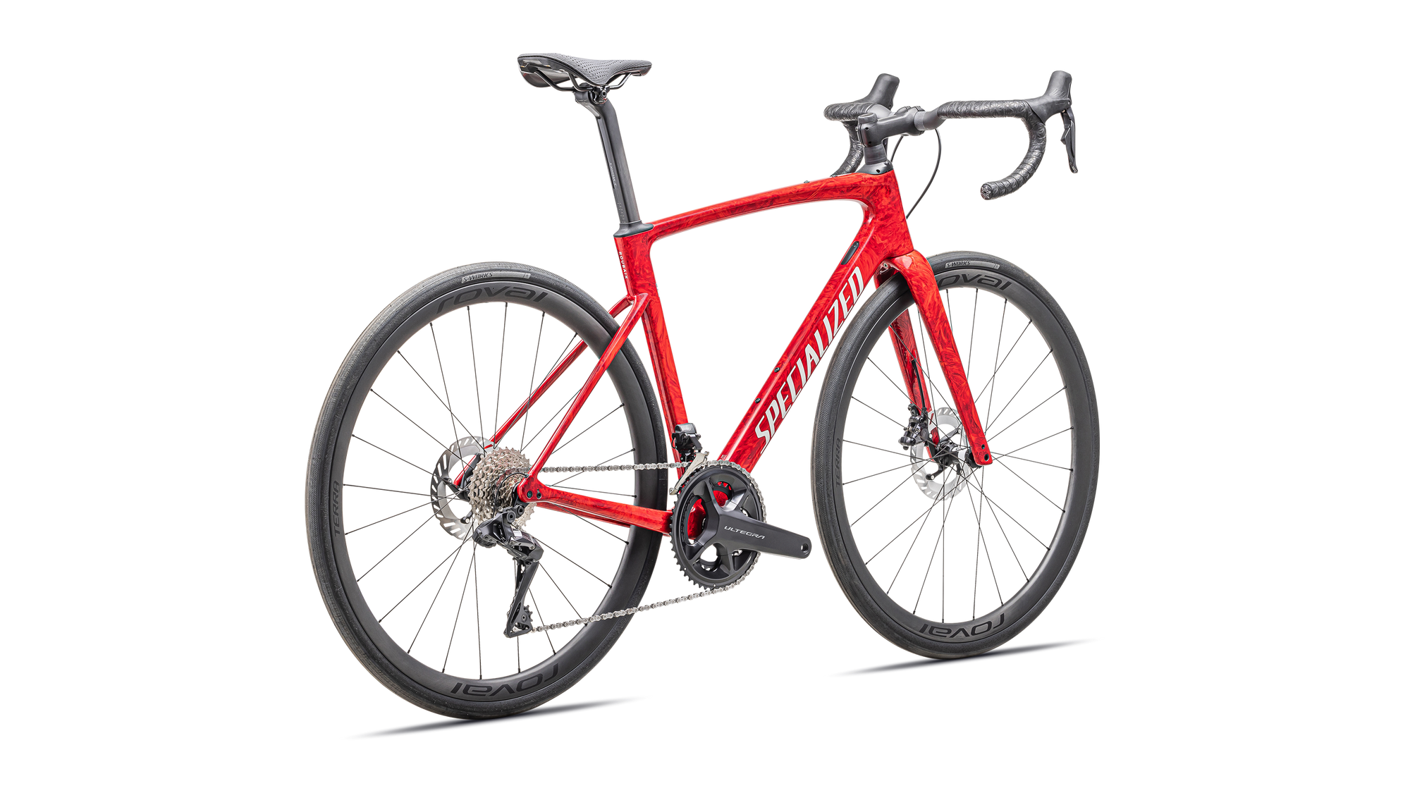 Specialized Roubaix SL8 Pro - Shimano Ultegra Di2 - Gloss Red Pearl + Fiery Red Strata / Dune White